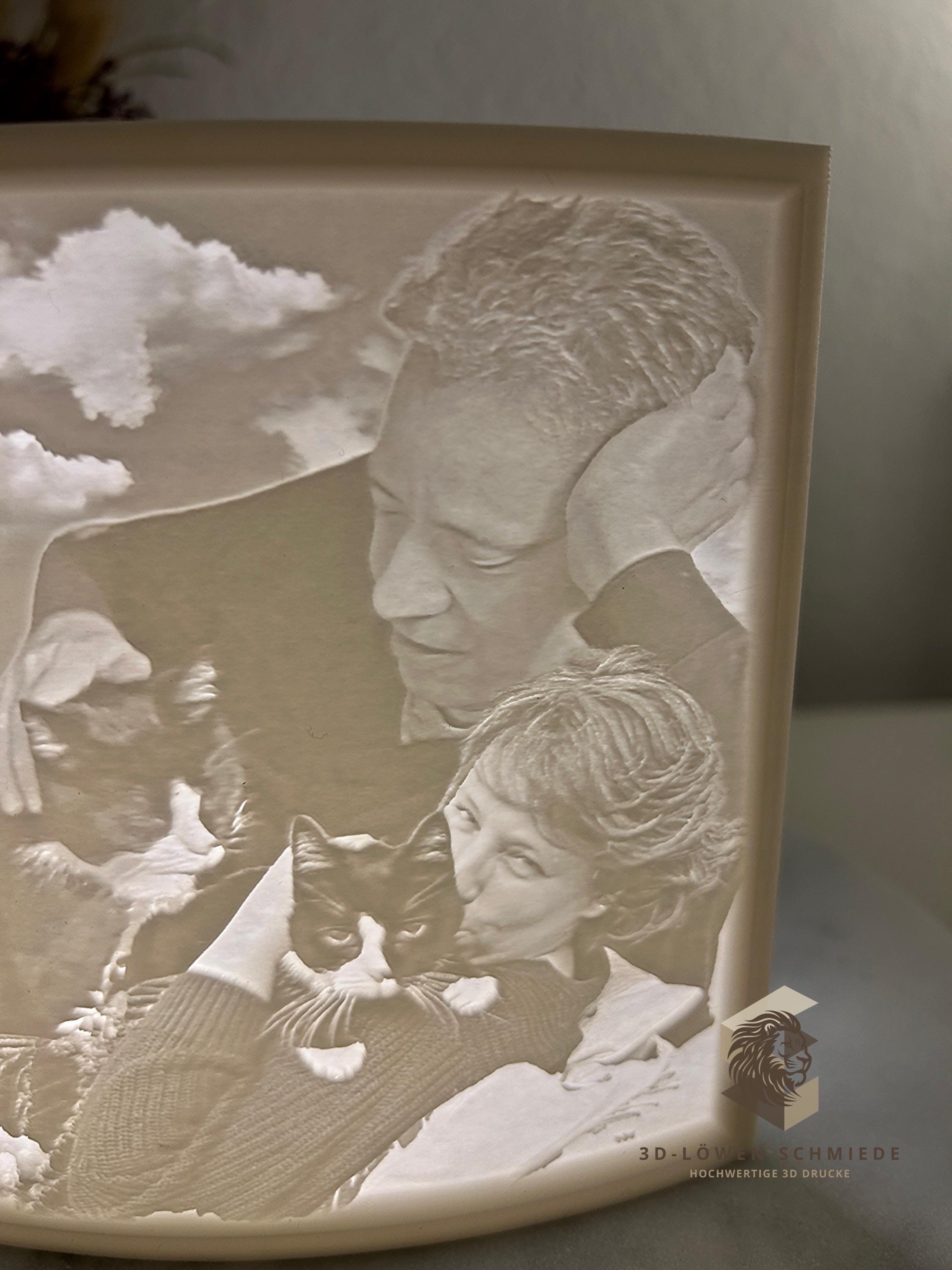 Personalisierte 3D Lichtbild mit euren Lieblings Momenten anpassbarer Schriftzug Austeller mit LED Beleuchtung Perfektes Geschenk