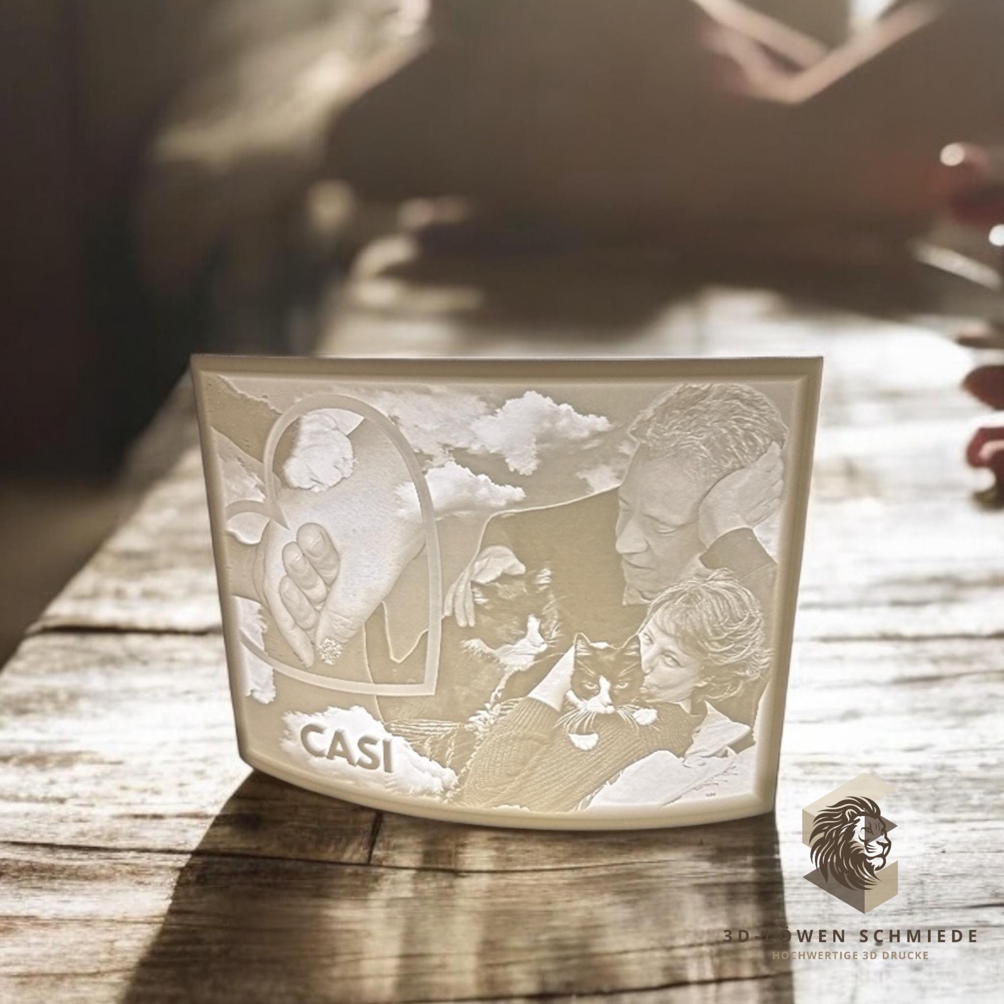 Personalisierte 3D Lichtbild mit euren Lieblings Momenten anpassbarer Schriftzug Austeller mit LED Beleuchtung Perfektes Geschenk