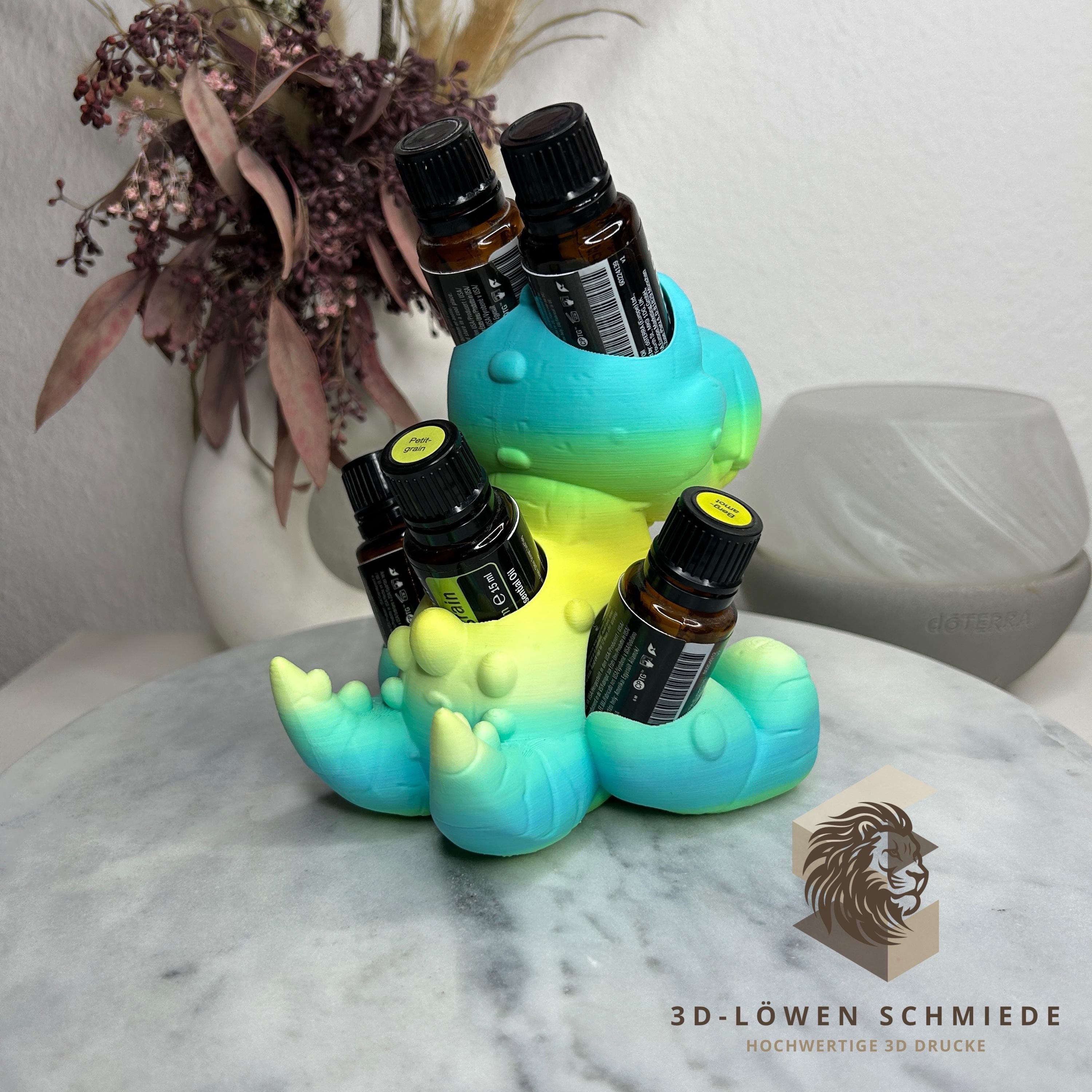 doTERRA Aufsteller BrontoRex für Ätherische Öle 5x 15ml Flaschen - Aufbewahrung - Geschenk - Organizer - Ölflaschen Halter - Aromatherapie