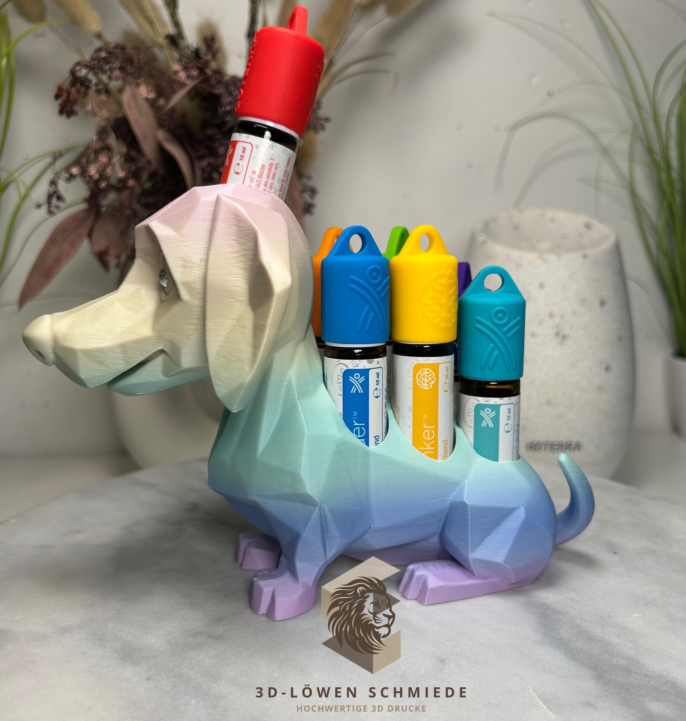 doTERRA Aufsteller AromaPfote KidsCollection für Ätherische Öle Platz für 7x 10ml Flaschen - Deko - Geschenk - Aufbewahrung - stilvoll