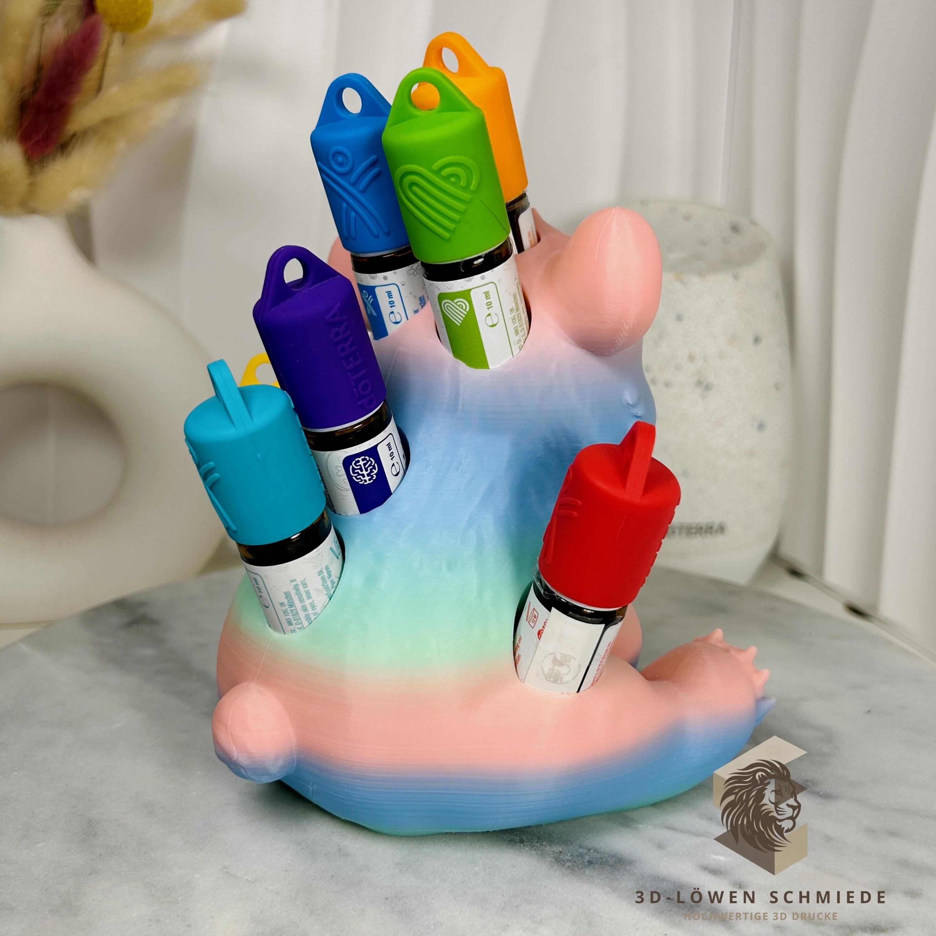 doTERRA Aufsteller KidsCollection AromaBär für Ätherische Öle Platz für 7x 10ml Roll On - Deko - Geschenk - Aufbewahrung