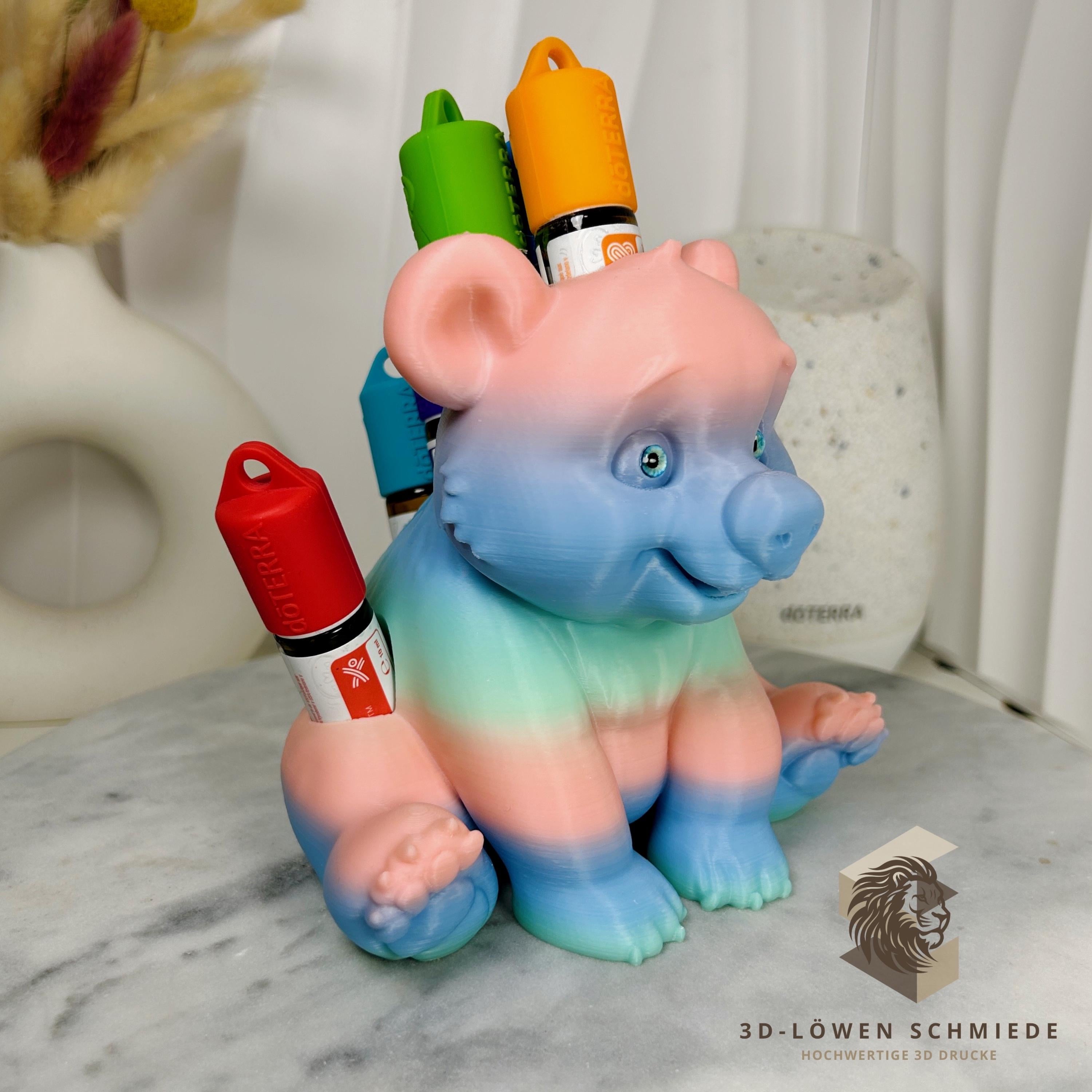 doTERRA Aufsteller KidsCollection AromaBär für Ätherische Öle Platz für 7x 10ml Roll On - Deko - Geschenk - Aufbewahrung
