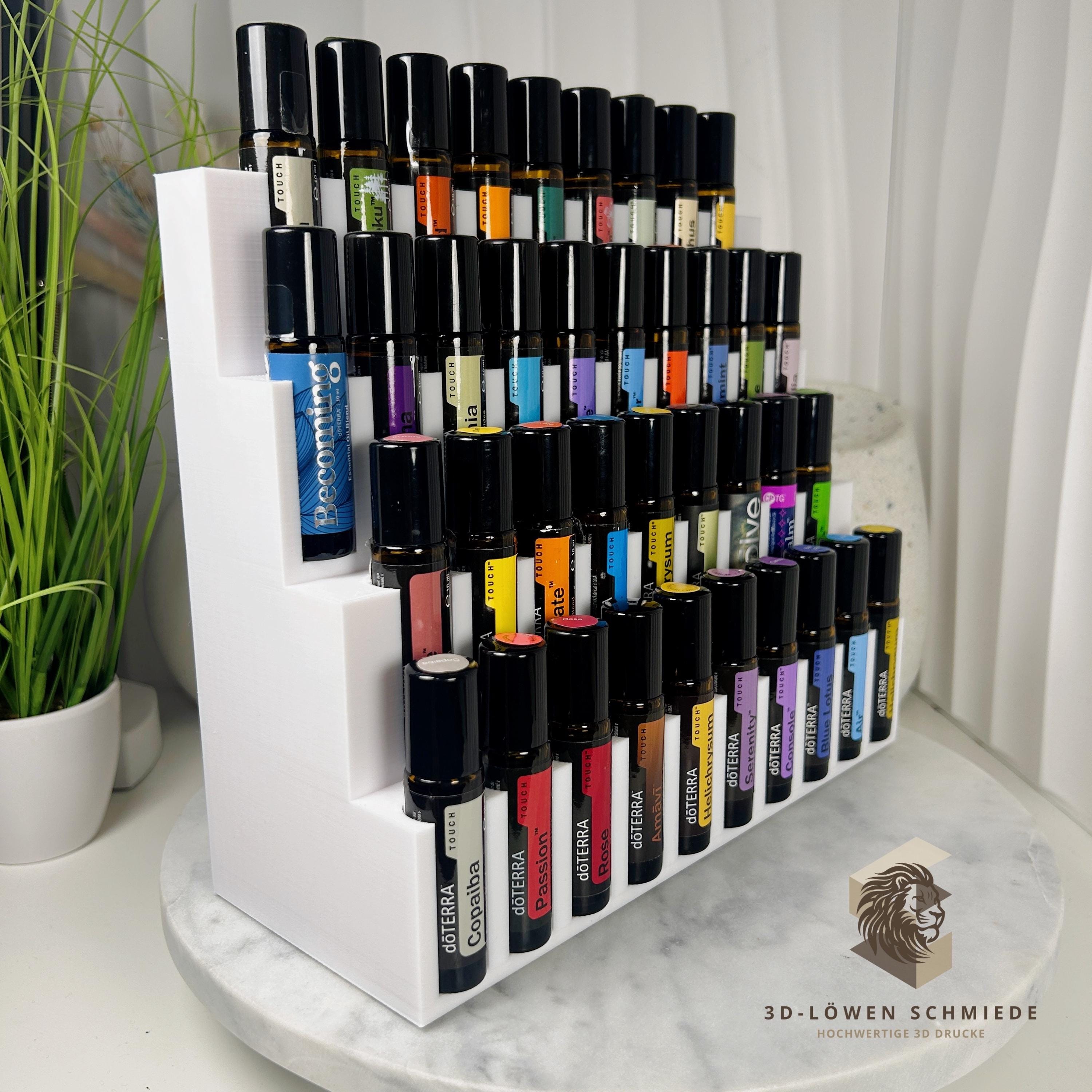 doTERRA Aufsteller / Regal für 10x 10ml Ätherische Öl Touch Roll-On‘s mit Sichtfenster auf die Öle, auch in anderen Farben möglich