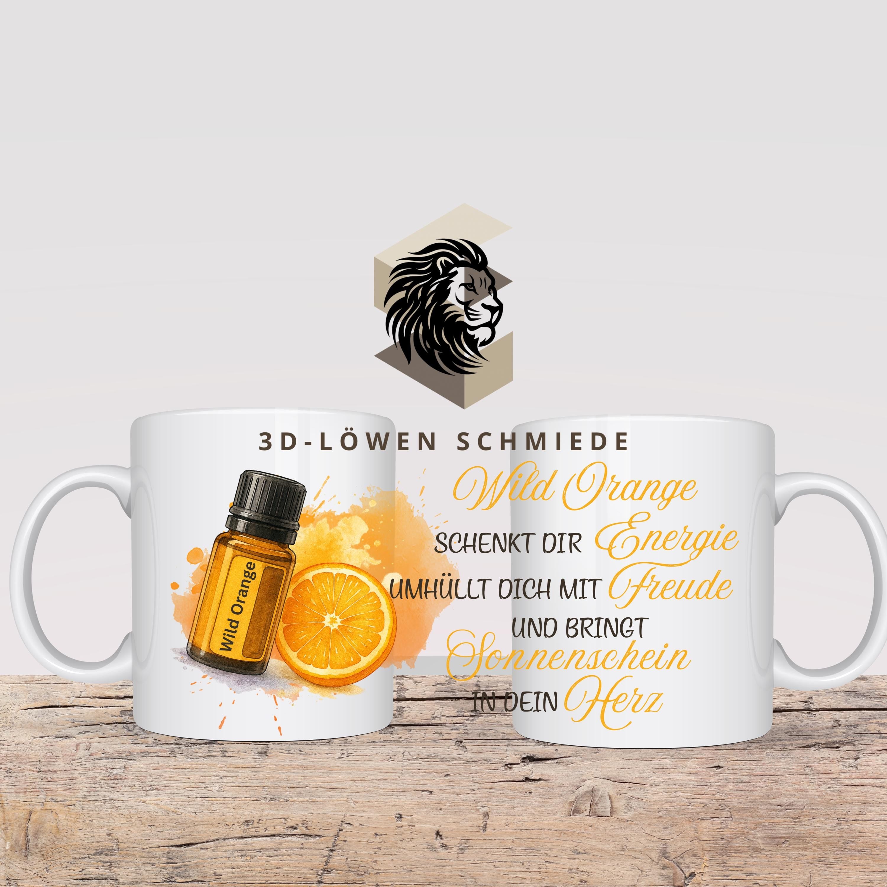 Tasse „Ätherische Öle“ doterra im stilvollem Design, Wild Orange, Lemon, Lavendel, Geschenkidee, Berater Geschenk