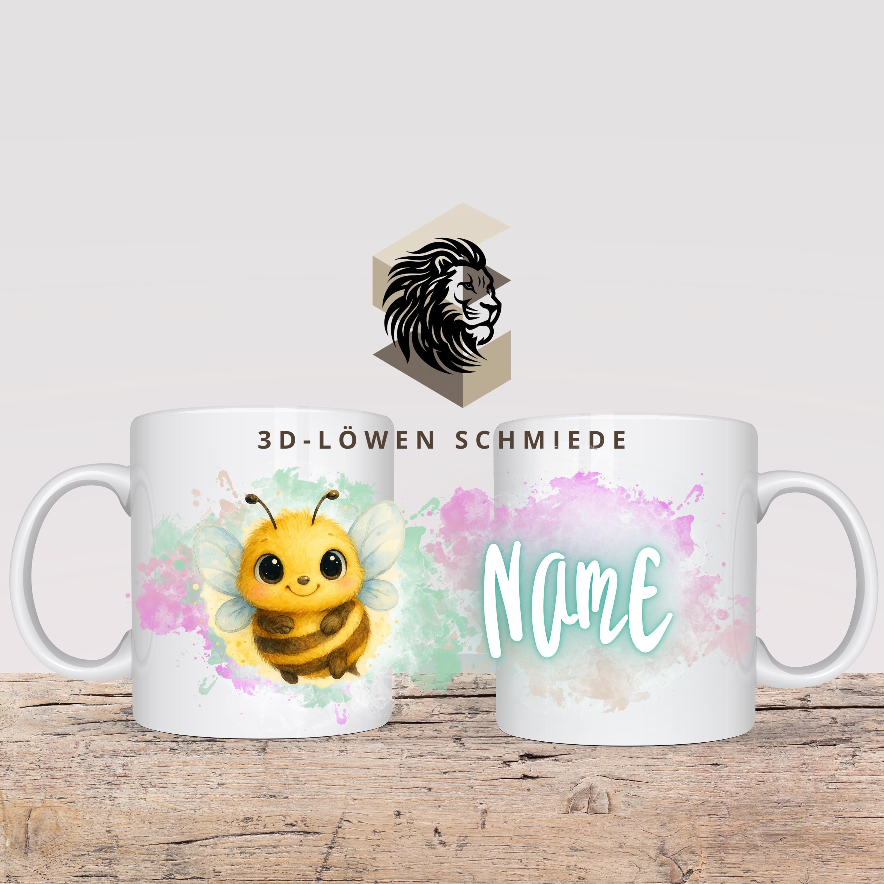 Personalisierte Tasse „Biene, Hummel“ mit Name Geschenkidee für Geburtstag, Weihnachten, Kollegen und Familie
