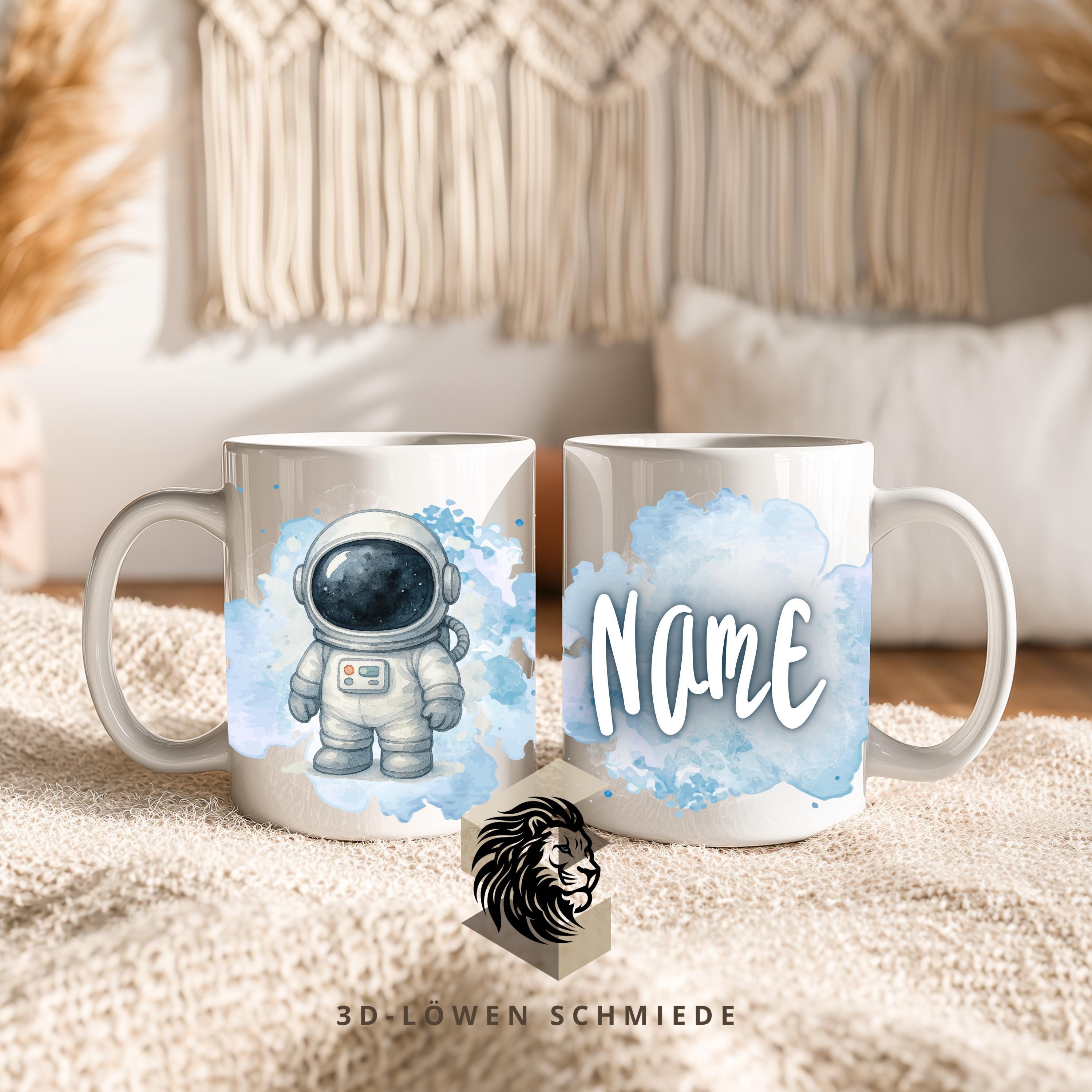 Personalisierte Tasse „Astronaut“ mit Name Geschenkidee für Geburtstag, Weihnachten, Kollegen und Familie
