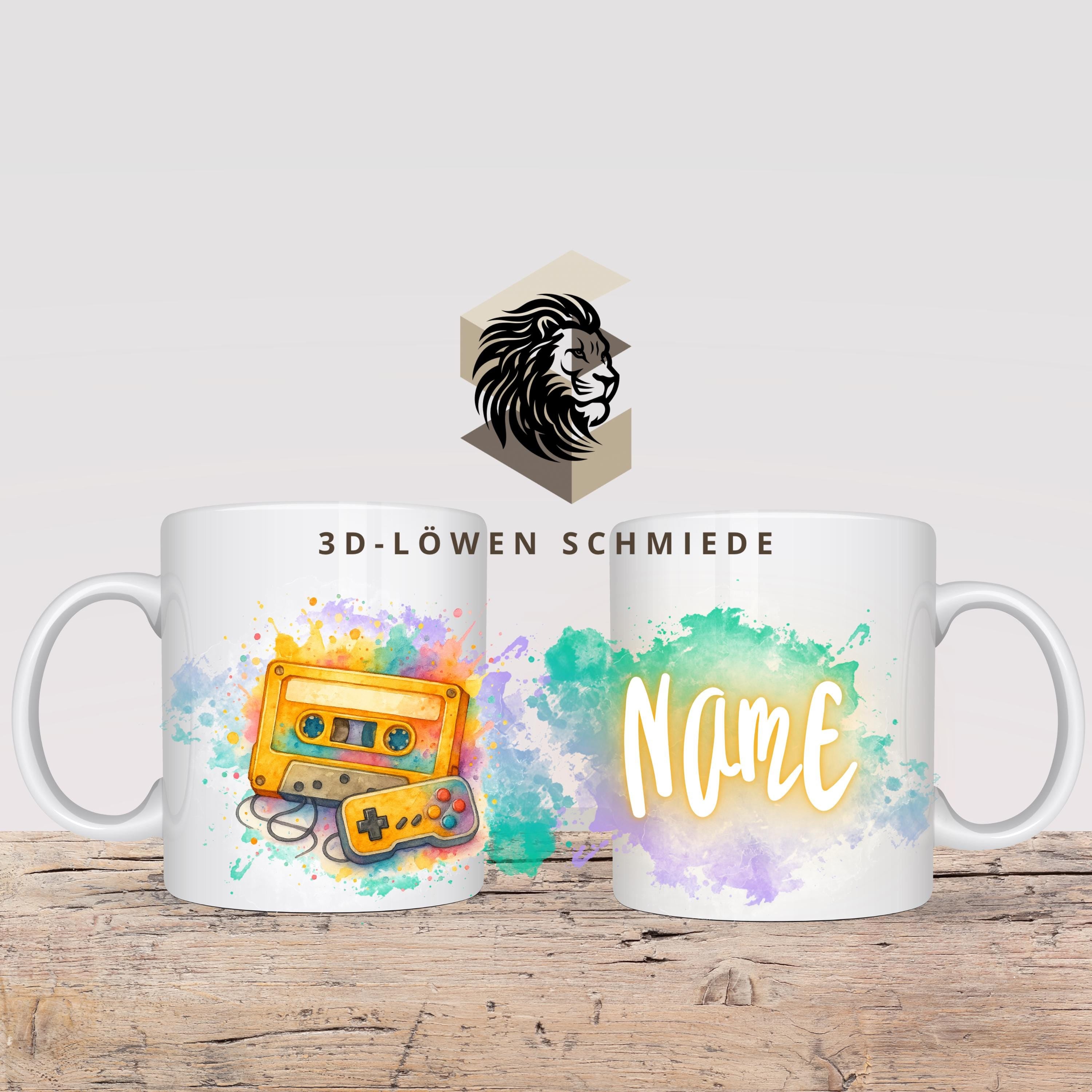 Tasse Personalisierte „Retro 70er“ mit Name  Geschenkidee für Geburtstag, Weihnachten, Kollegen und Familie
