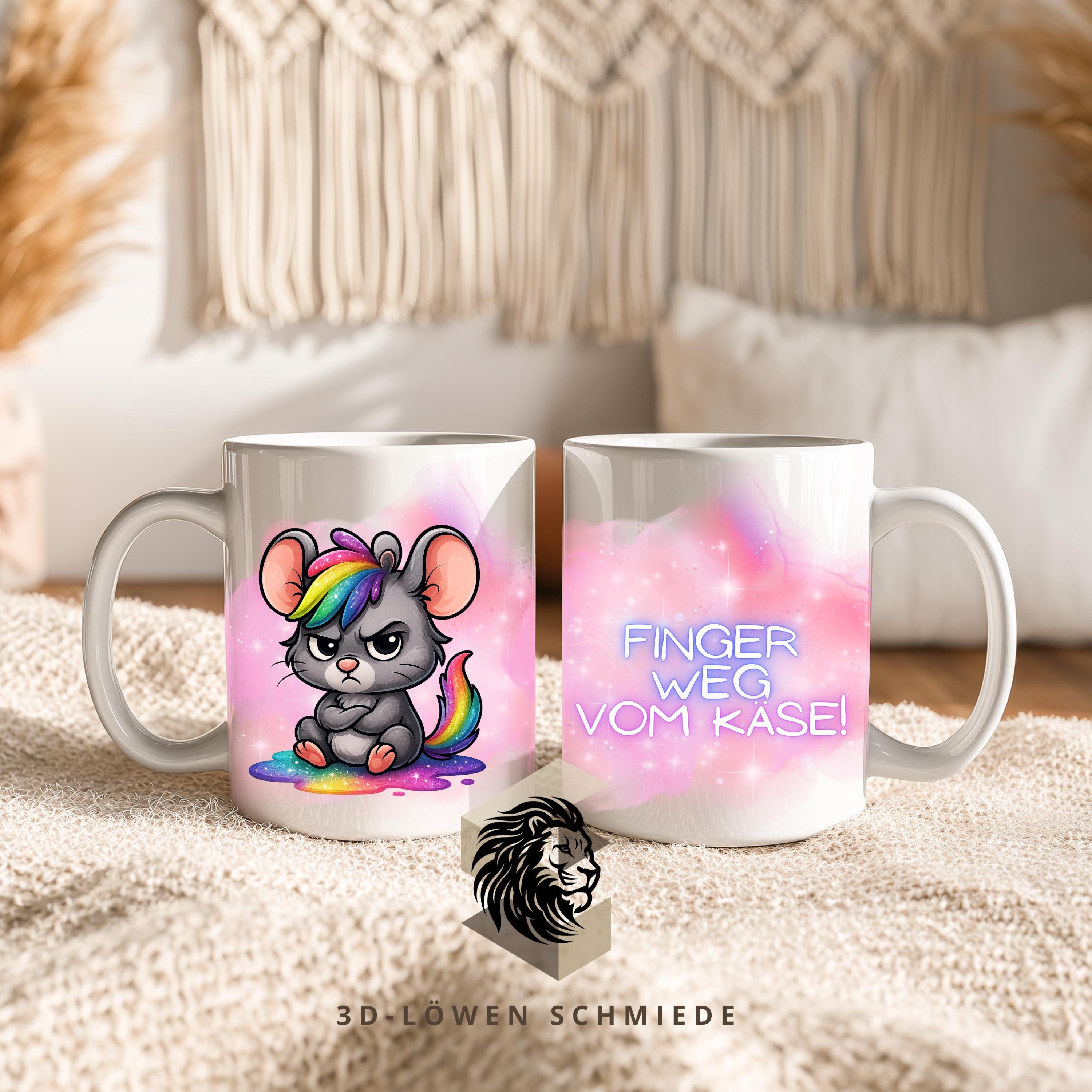 Lustige Tier Tasse mit Spruch bunte Regenbogen Tiere, Glitzer & Grumpy Designs ein witziges Geschenk für Tierliebhaber und Kaffee-Fans