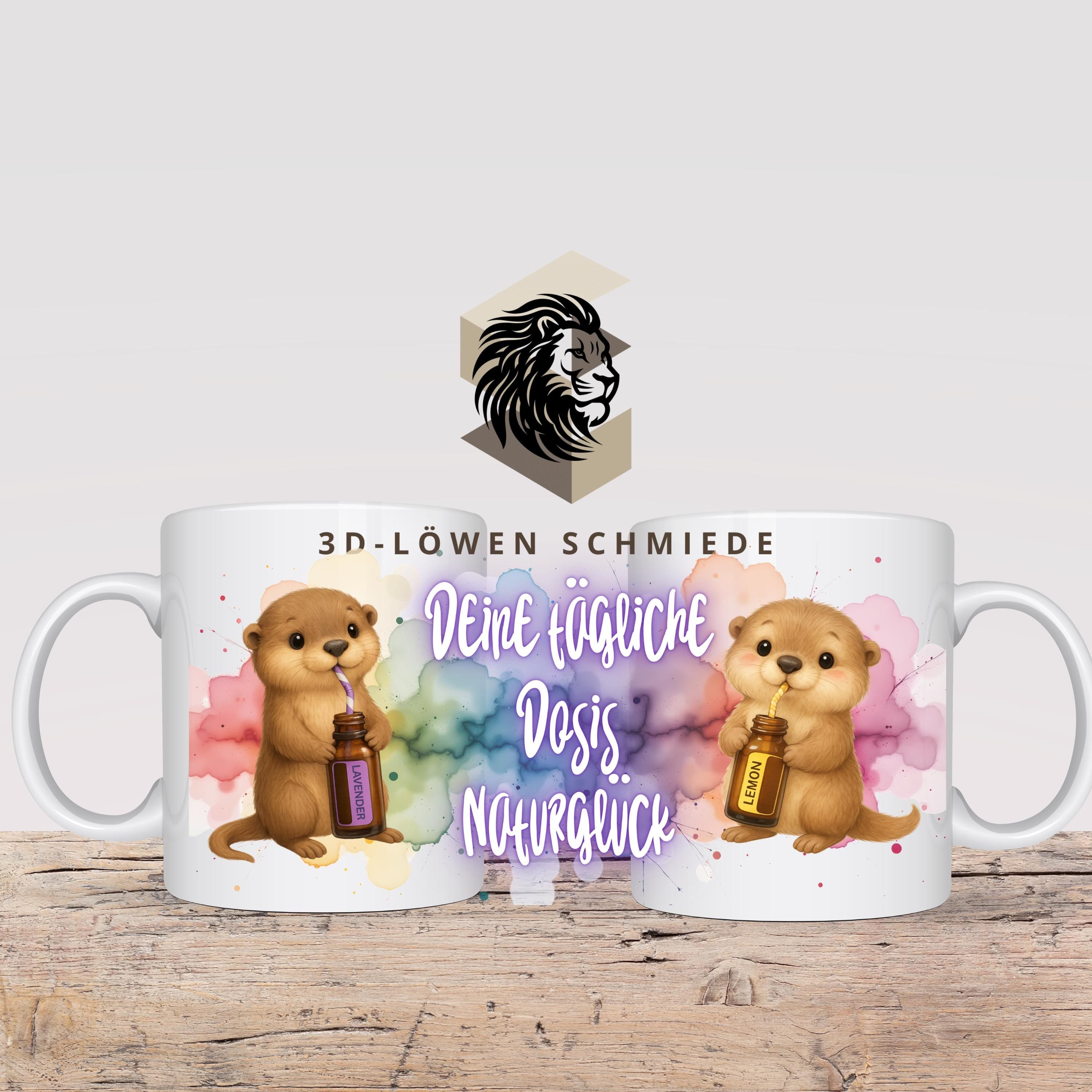 Tasse „Otter Naturglück“ im niedlichen Otter Design, doterra Ätherische Öle, Geschenkidee, Berater Geschenk