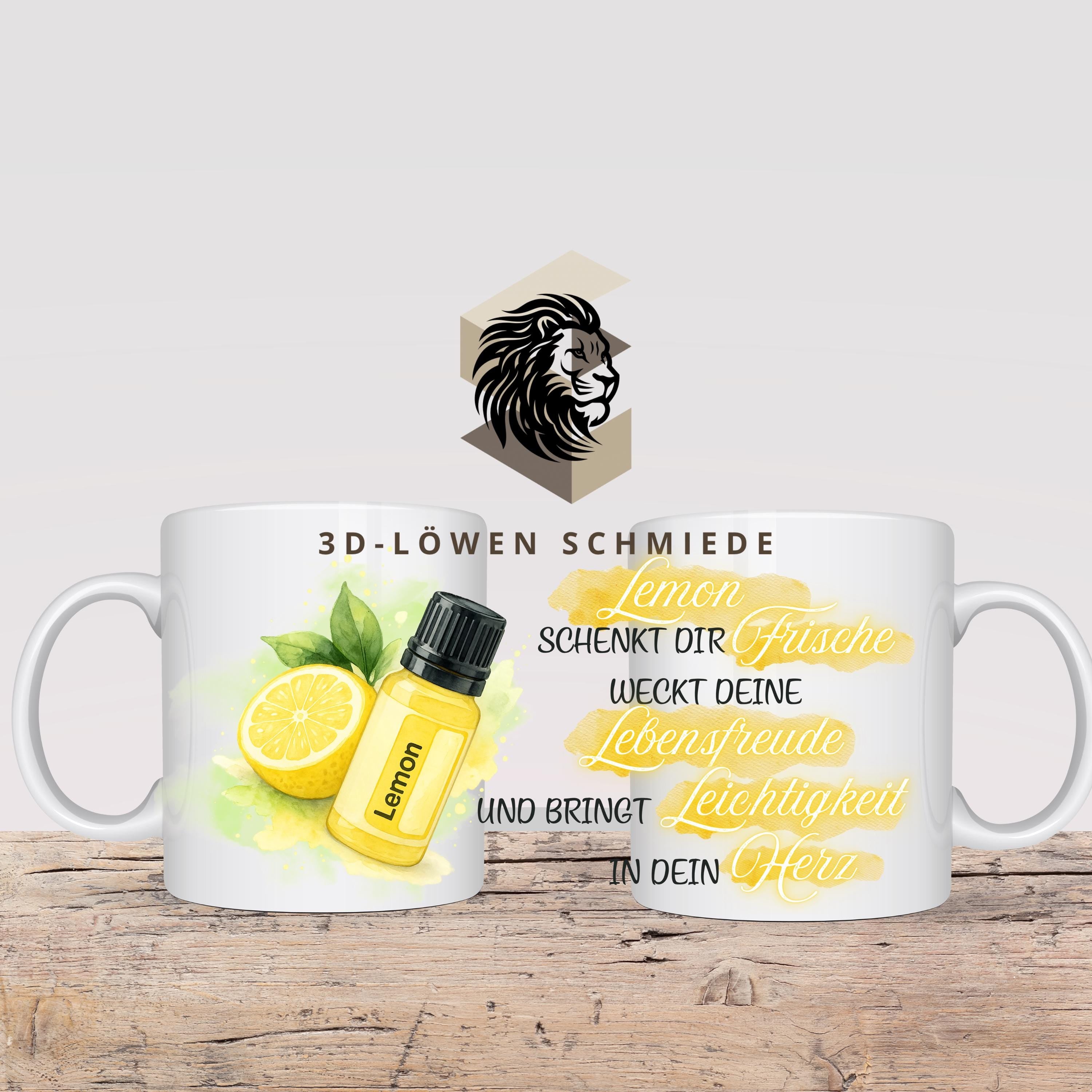 Tasse „Ätherische Öle“ doterra im stilvollem Design, Wild Orange, Lemon, Lavendel, Geschenkidee, Berater Geschenk