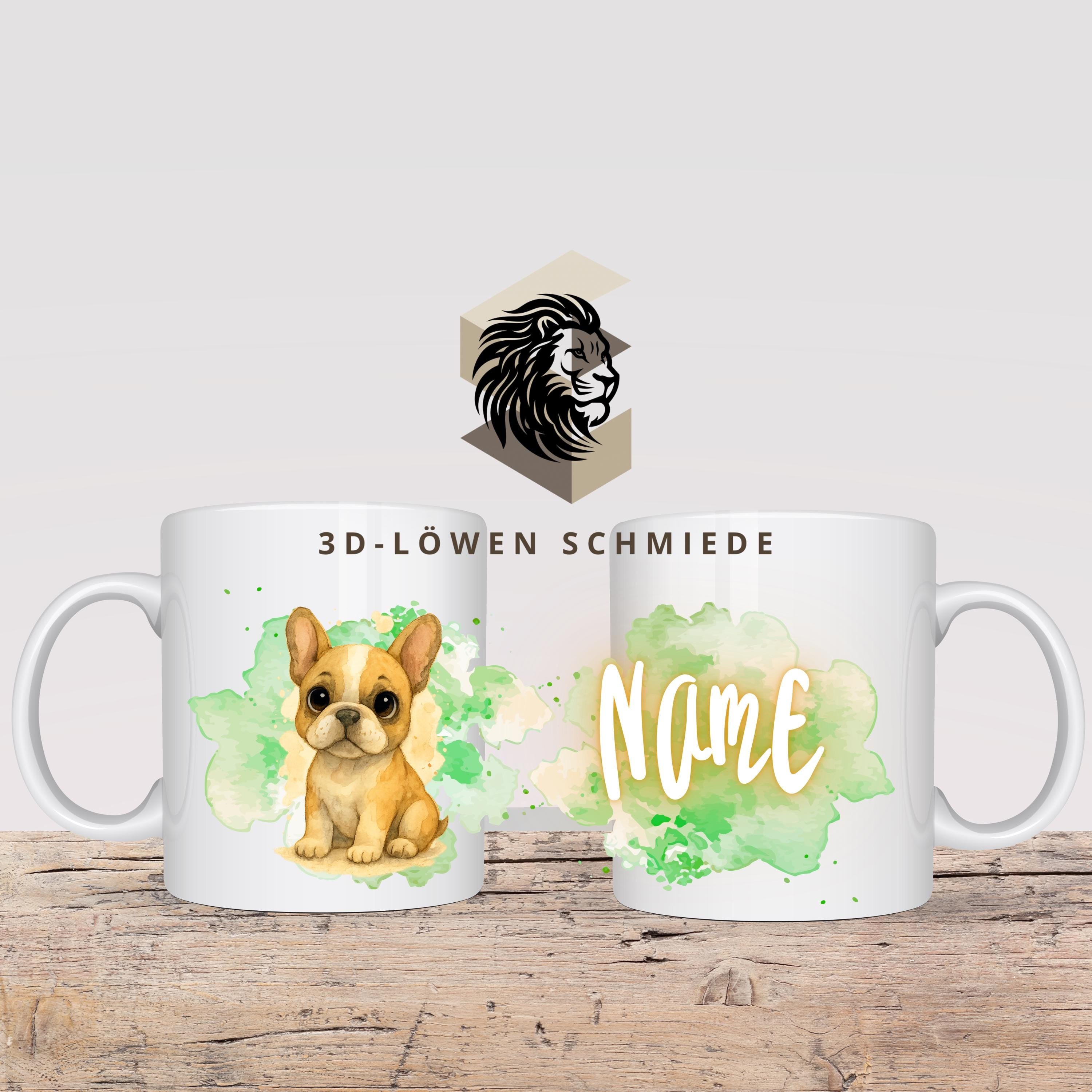 Tasse Personalisierte Hund  Bulli mit Name  Geschenkidee für Geburtstag, Weihnachten, Kollegen und Familie