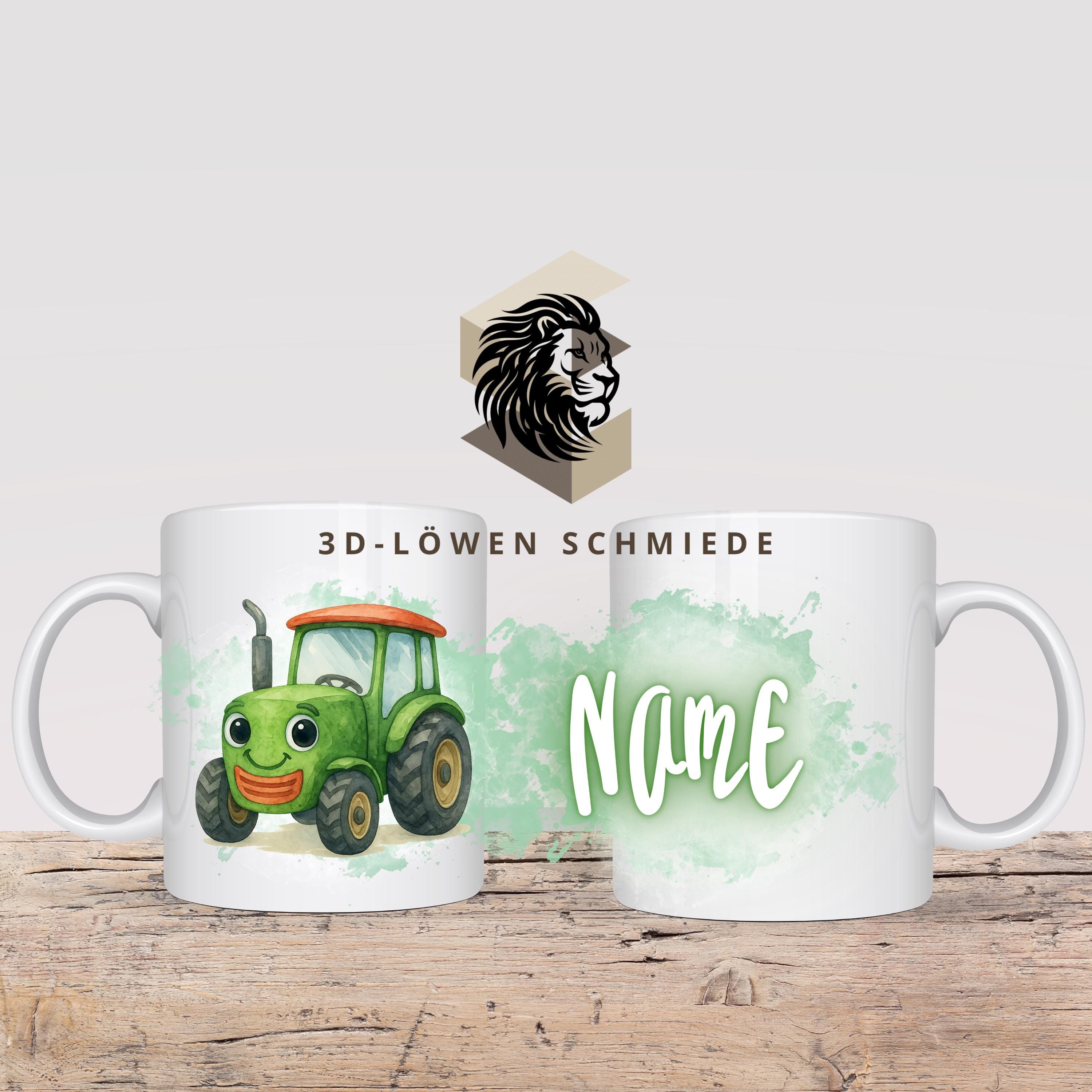 Personalisierte Tasse „Traktor“ mit Name  Geschenkidee für Geburtstag, Weihnachten, Kollegen und Familie