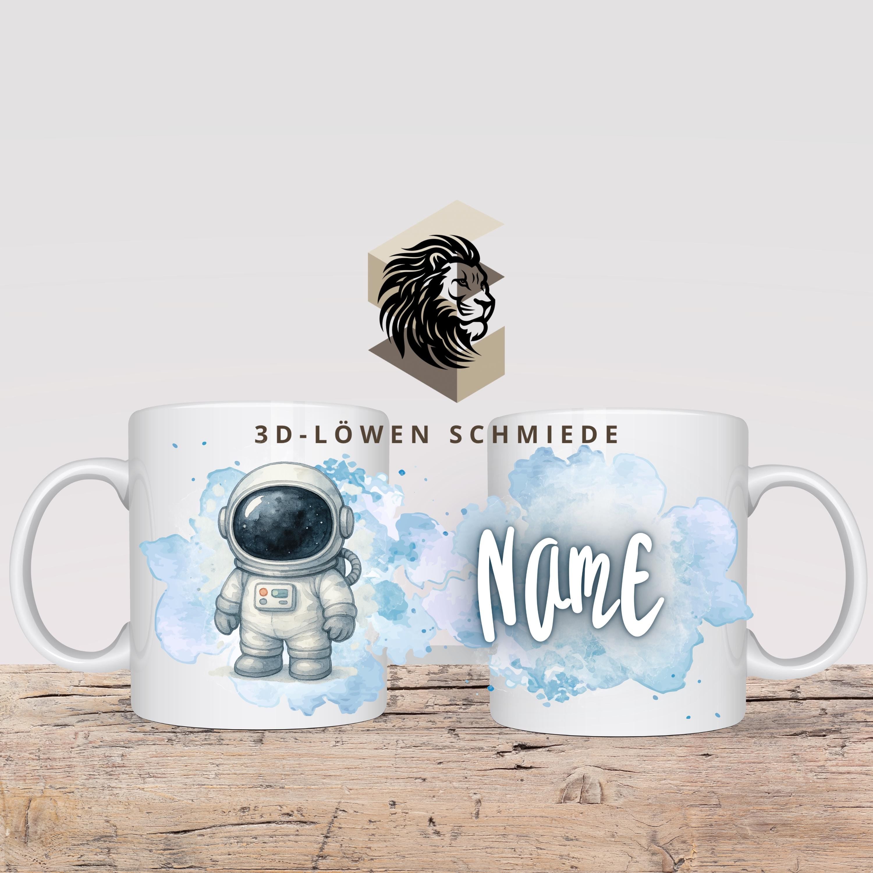 Personalisierte Tasse „Astronaut“ mit Name Geschenkidee für Geburtstag, Weihnachten, Kollegen und Familie