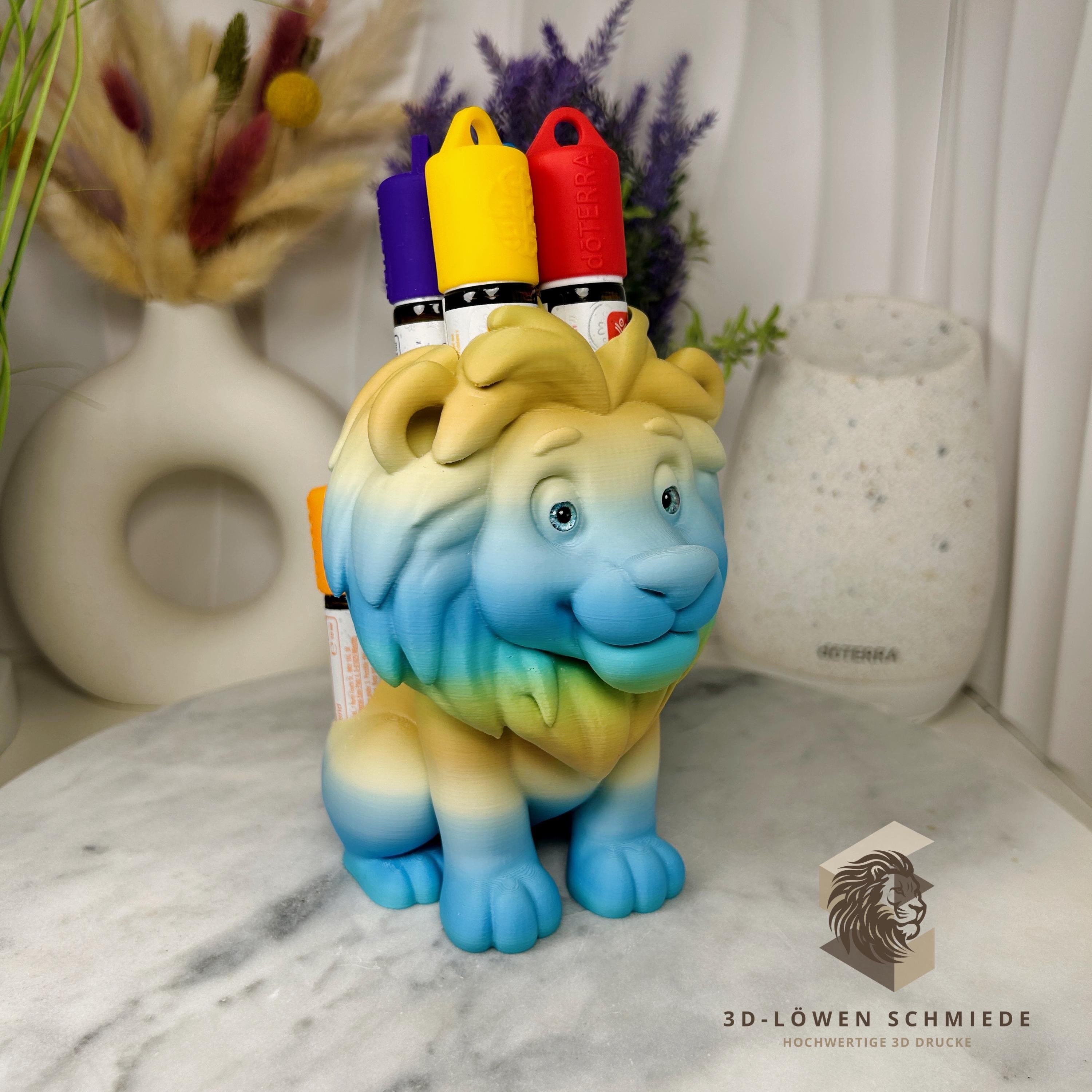 doTERRA Aufsteller KidsCollection „Leo“ für Ätherische Öle Platz für 7x 10ml Roll On - Deko - Geschenk - Aufbewahrung