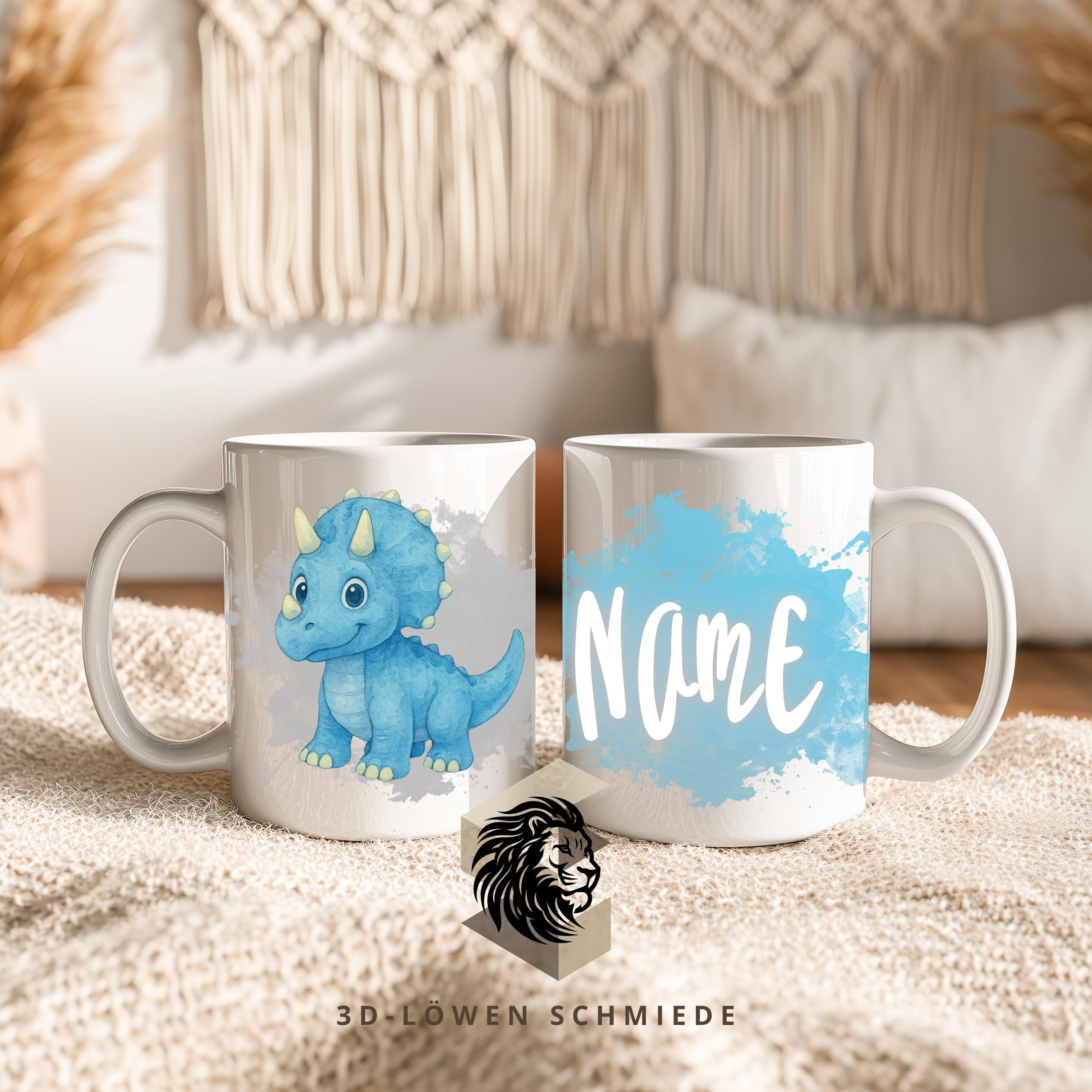 Tasse Personalisierte Dino Geschenkidee für die Kinder mit Name