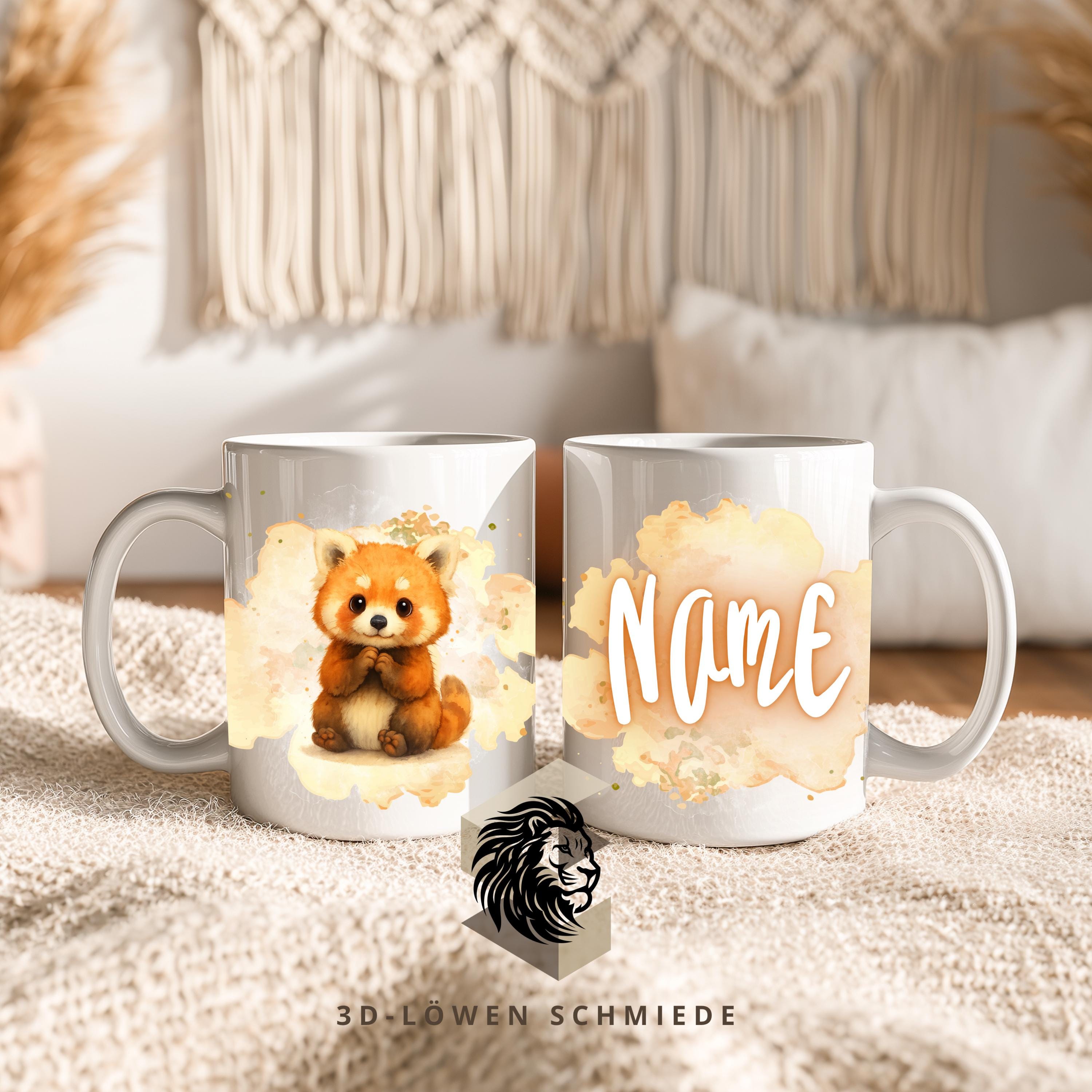 Personalisierte Tasse „Baby Fuchs“ mit Name Geschenkidee für Geburtstag, Weihnachten, Kollegen und Familie