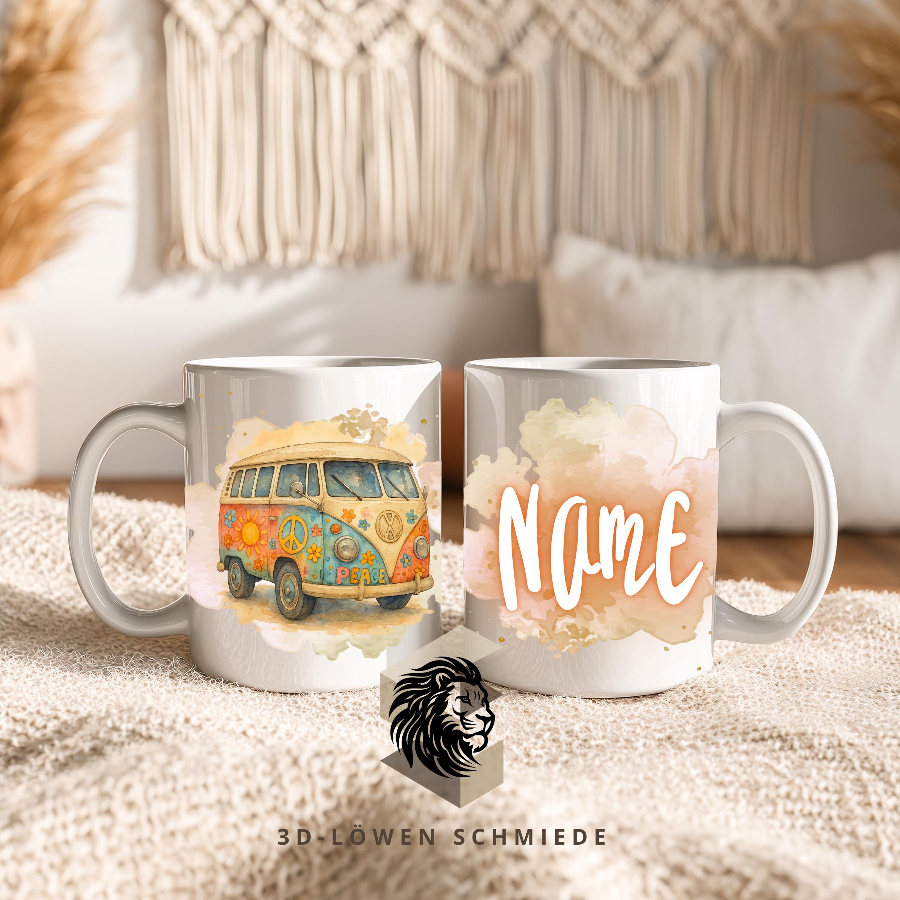 Tasse Personalisierte  Bus, mit Name  Geschenkidee für Geburtstag, Weihnachten, Kollegen und Familie