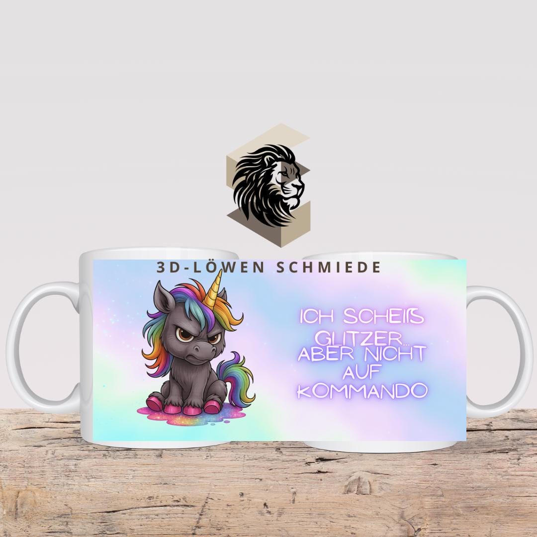Tasse Rainbow Grumpicorn Geschenkidee für Geburtstag, Weihnachten, Kollegen und Familie Kaffeetasse Büro