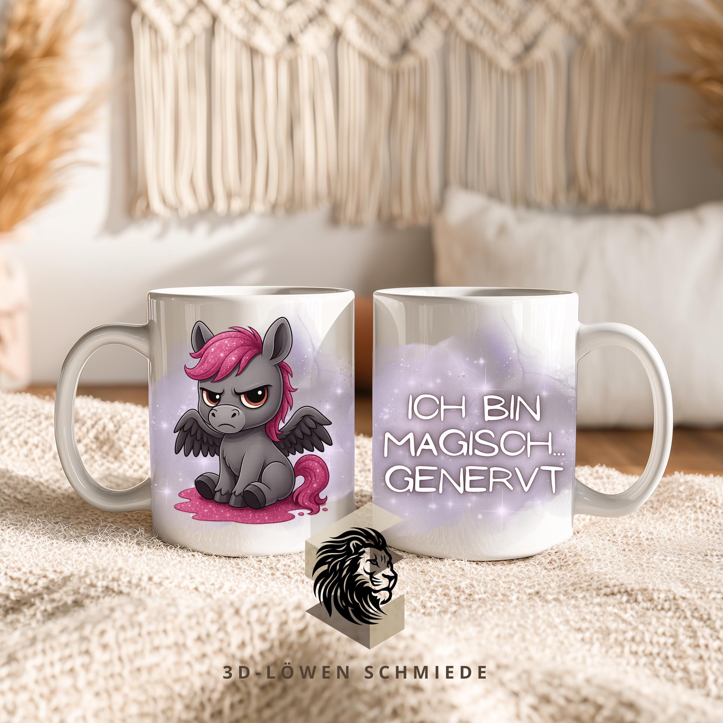 Lustige Tier Tasse mit Spruch bunte Regenbogen Tiere, Glitzer & Grumpy Designs ein witziges Geschenk für Tierliebhaber und Kaffee-Fans