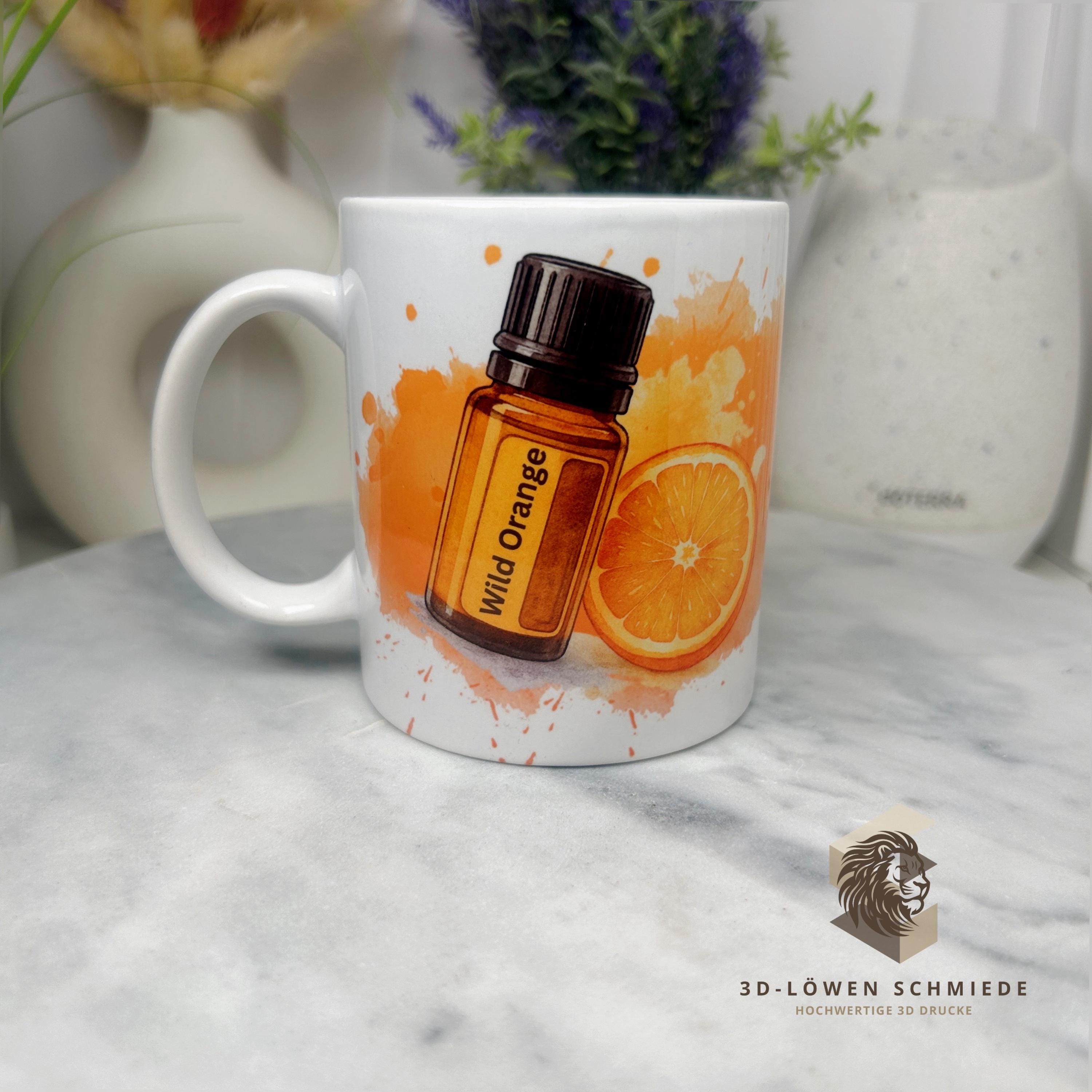 Tasse „Ätherische Öle“ doterra im stilvollem Design, Wild Orange, Lemon, Lavendel, Geschenkidee, Berater Geschenk