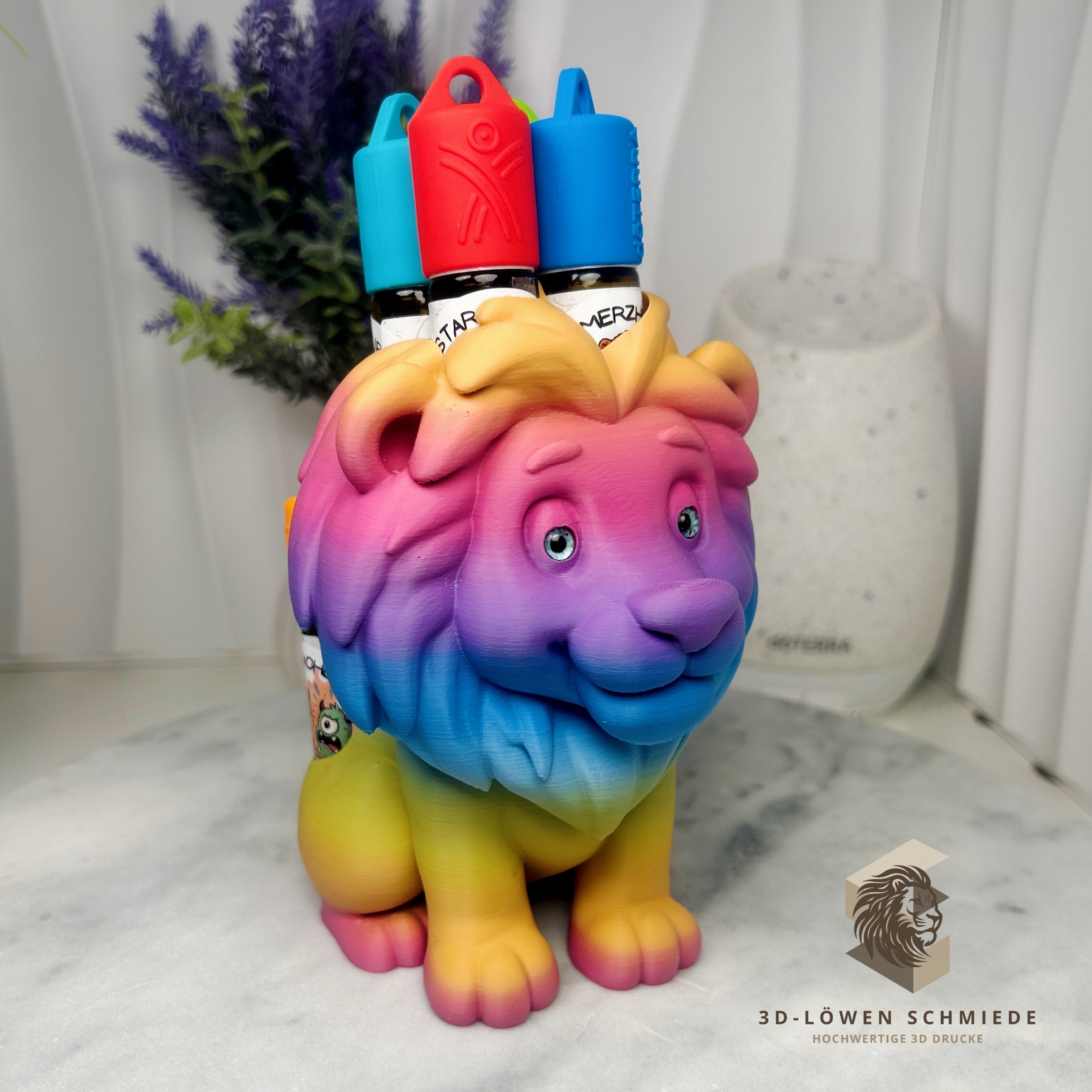 doTERRA Aufsteller KidsCollection „Leo“ für Ätherische Öle Platz für 7x 10ml Roll On - Deko - Geschenk - Aufbewahrung