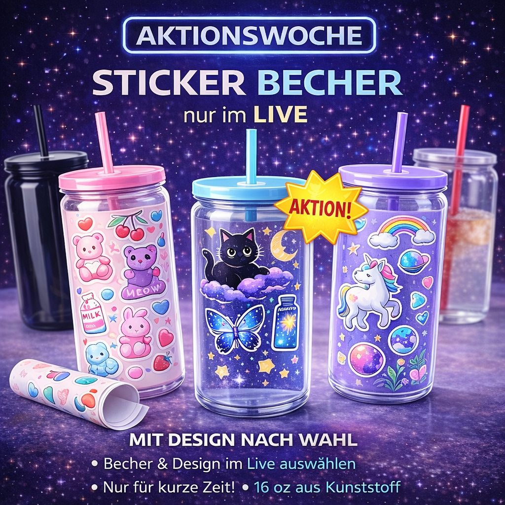 Live Becher Aktionsbecher 16 oz , TikTok Live