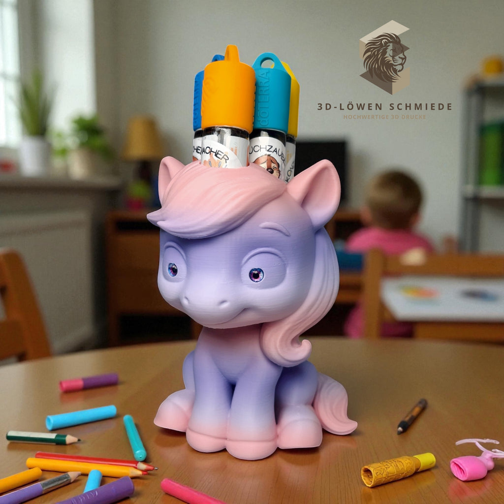 doTERRA Kids Collection Aufsteller für Ätherische Öle, Pferd „Elska“ Platz für 7x 10ml Roll Ons stilvolle Aufbewahrung, Einzigartig