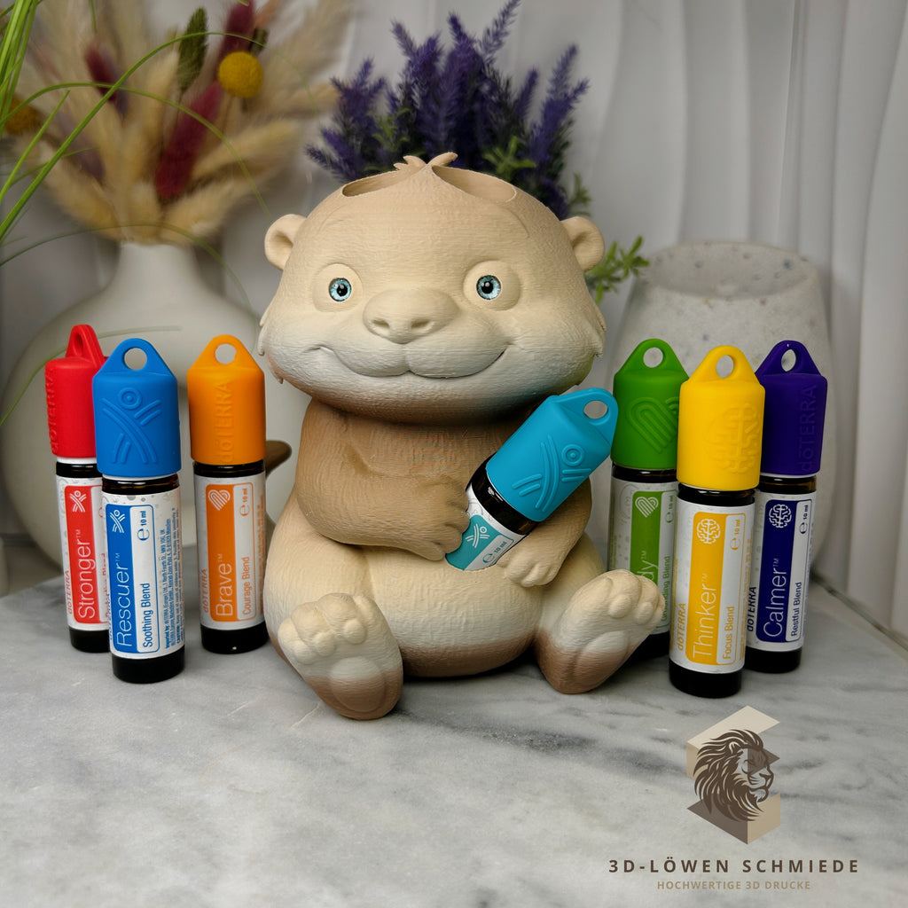 doTERRA Aufsteller KidsCollection „Otti der Otter“ für Ätherische Öle Platz für 7x 10ml Roll On, Geschenkidee, Aufbewahrung, Organizer