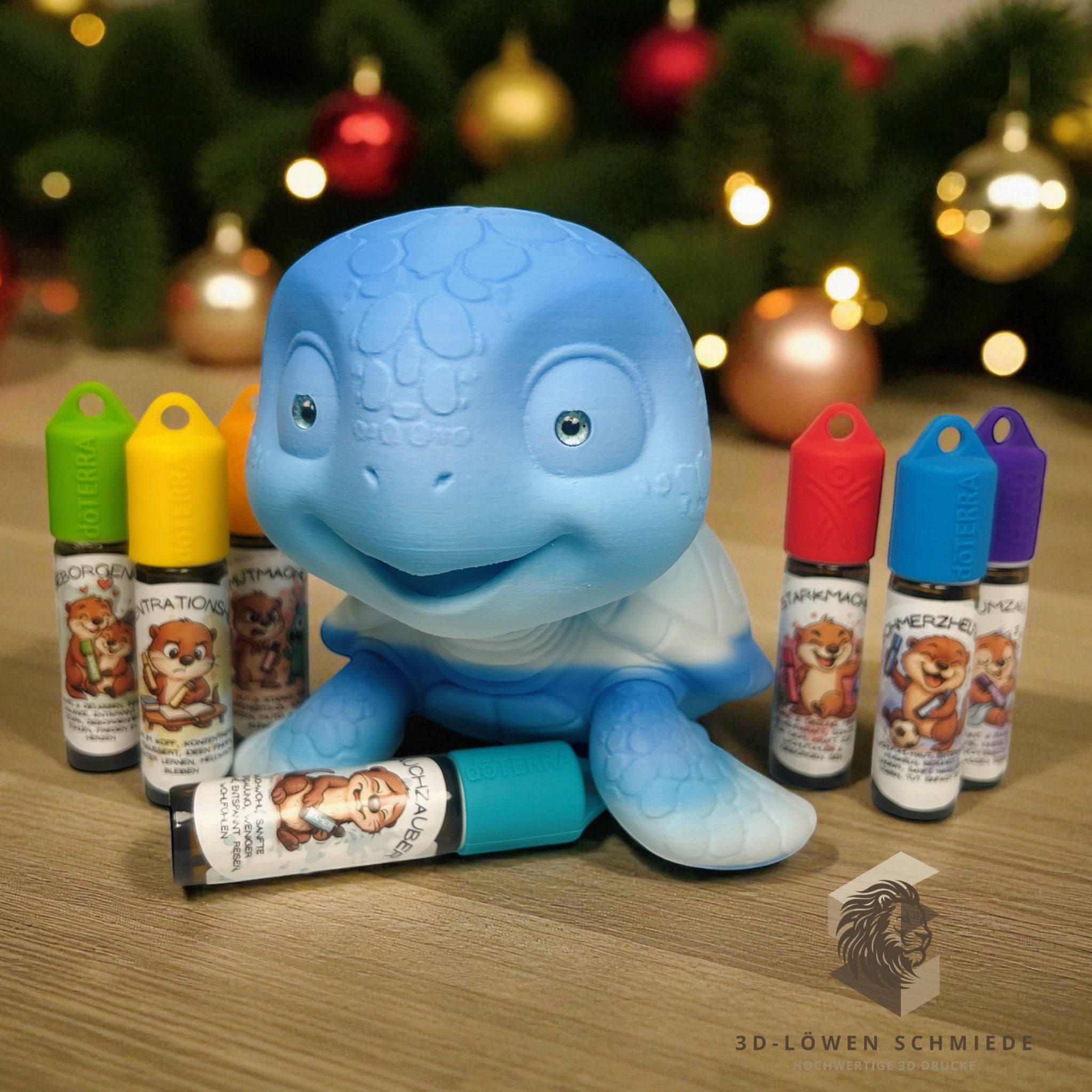 doTERRA Kids Collection Aufsteller für Ätherische Öle „Morla“ die AromaSchildi für 7x 10ml Roll On’s Aufbewahrung, Geschenkidee, Organizer