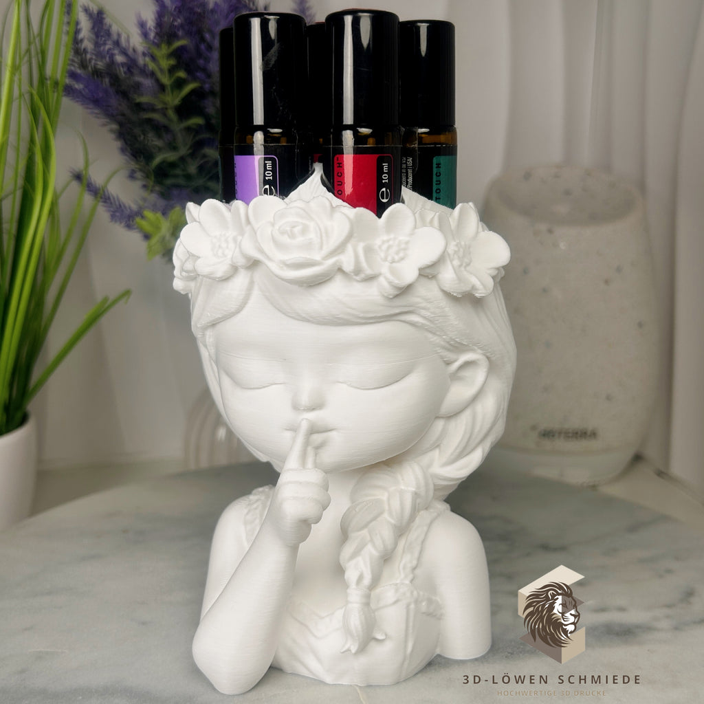 Aufsteller Blumenmädchen für doTERRA Ätherische Öle 7x 10ml Roll On’s, stilvolle und praktische Aufbewahrung