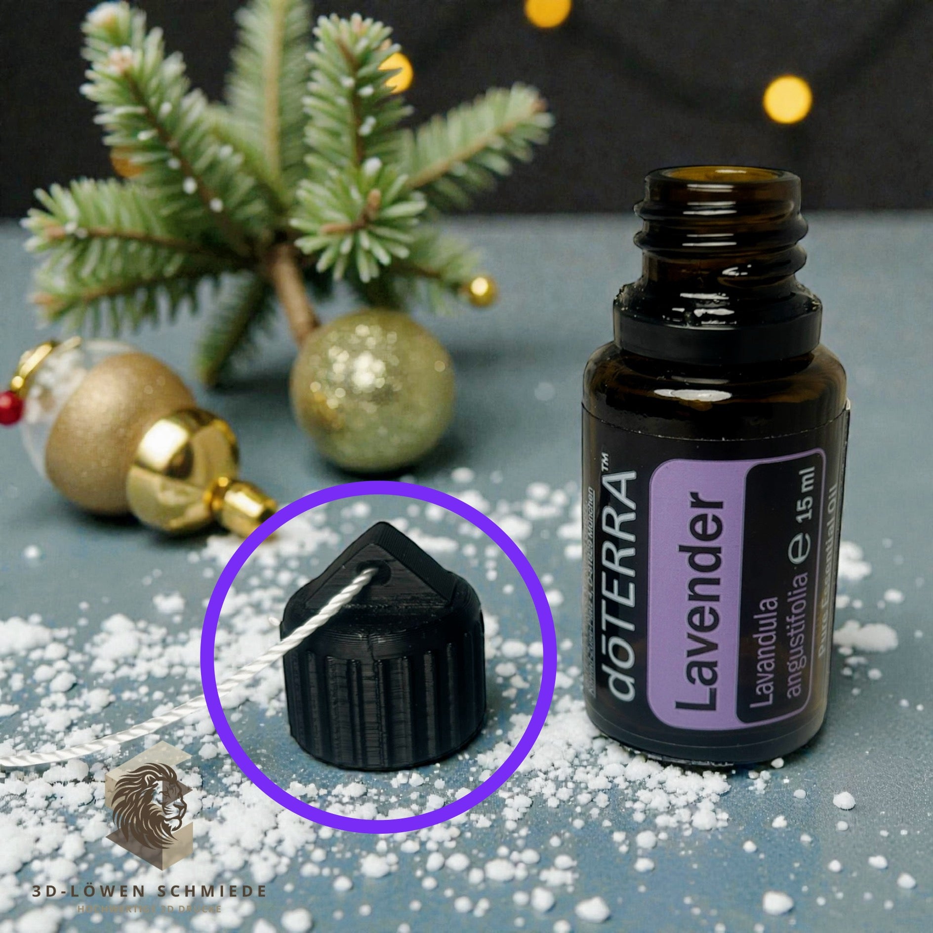 doTERRA kompatibler Aufhänger Deckel für Ölflaschen, Ersatzdeckel für 5ml und 15ml Flaschen inkl. Kordel