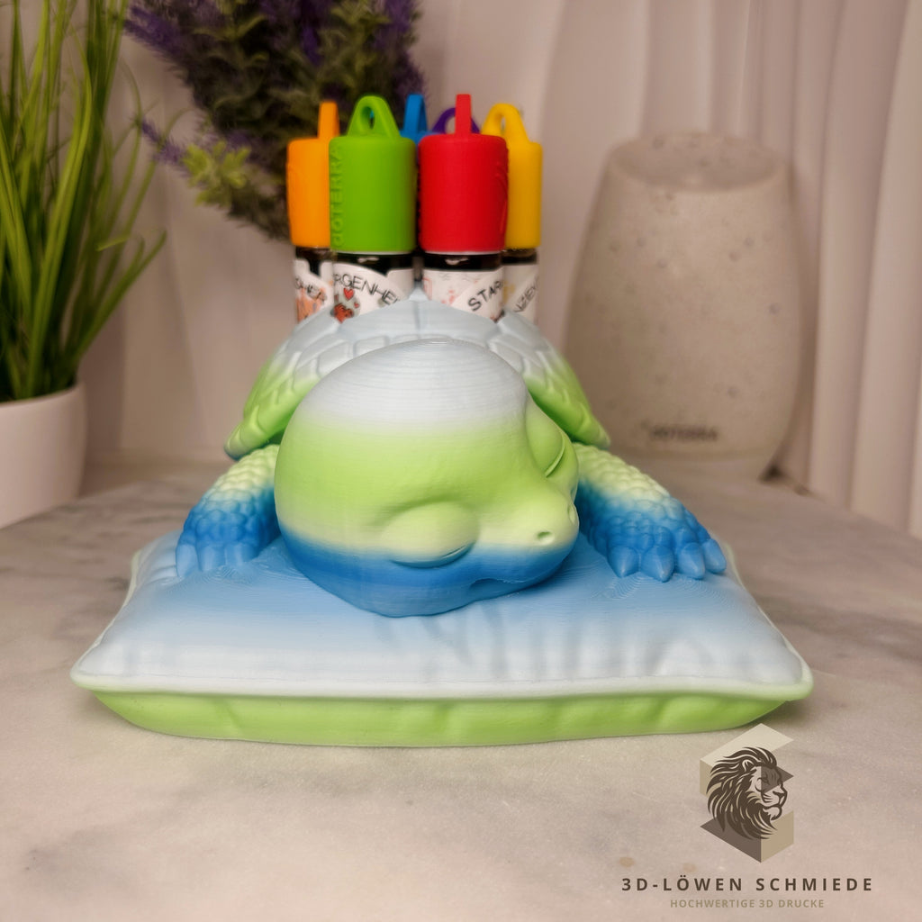 doTERRA Kids Collection Aufsteller für Ätherische Öle, Dino „Schlummer Schildi“ Platz für 7x 10ml Roll Ons stilvolle Aufbewahrung, Praktisch