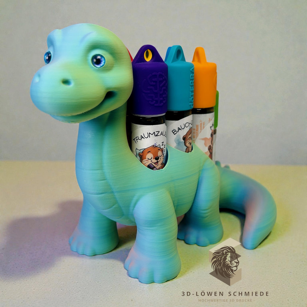 doTERRA Kids Collection Aufsteller für Ätherische Öle, Dino „Milo“ Platz für 7x 10ml Roll-Ons stilvolle Aufbewahrung, Praktisch, Einzigartig