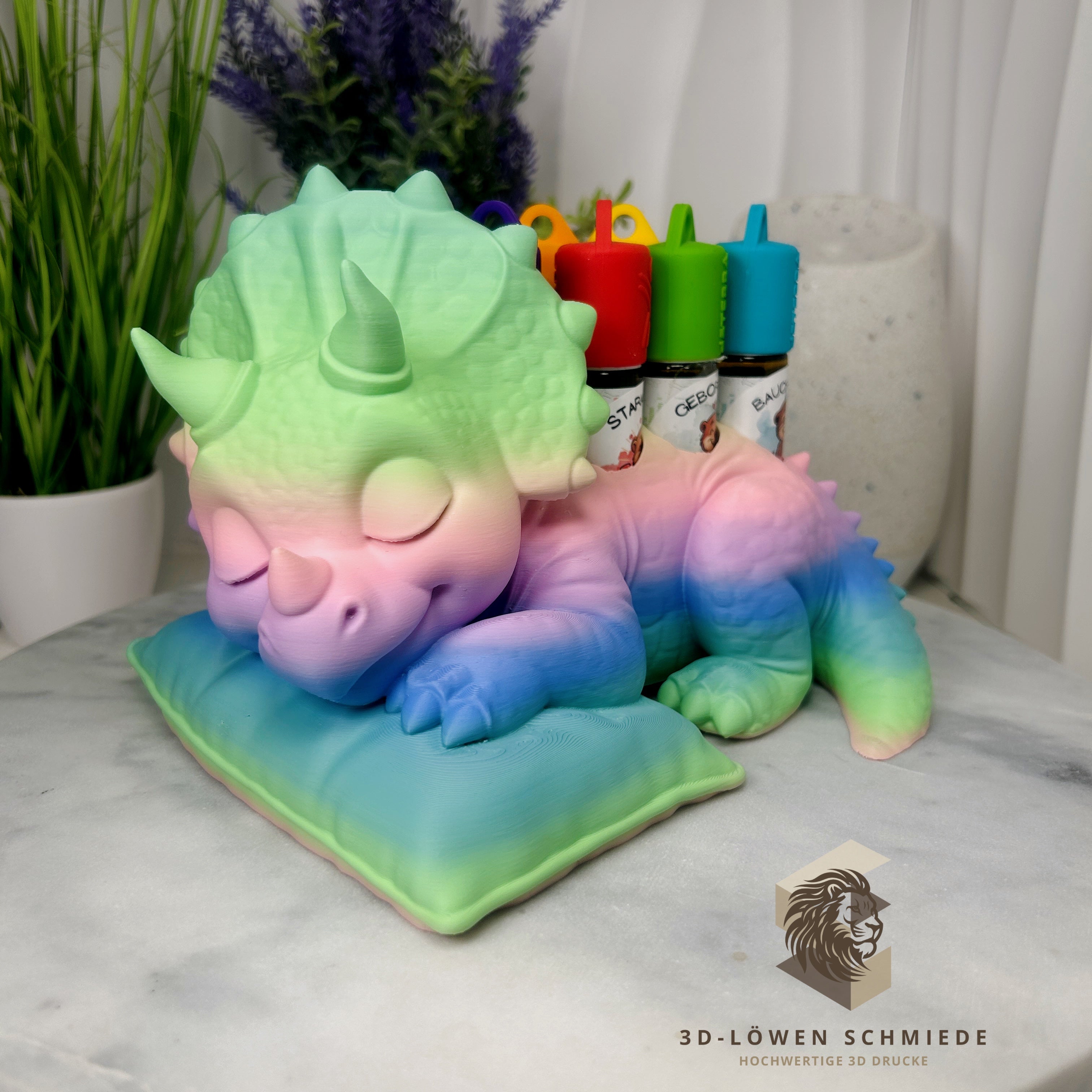 doTERRA Kids Collection Aufsteller für Ätherische Öle, Dino „Schlummer Spike“ Platz für 7x 10ml Roll Ons stilvolle Aufbewahrung, Praktisch