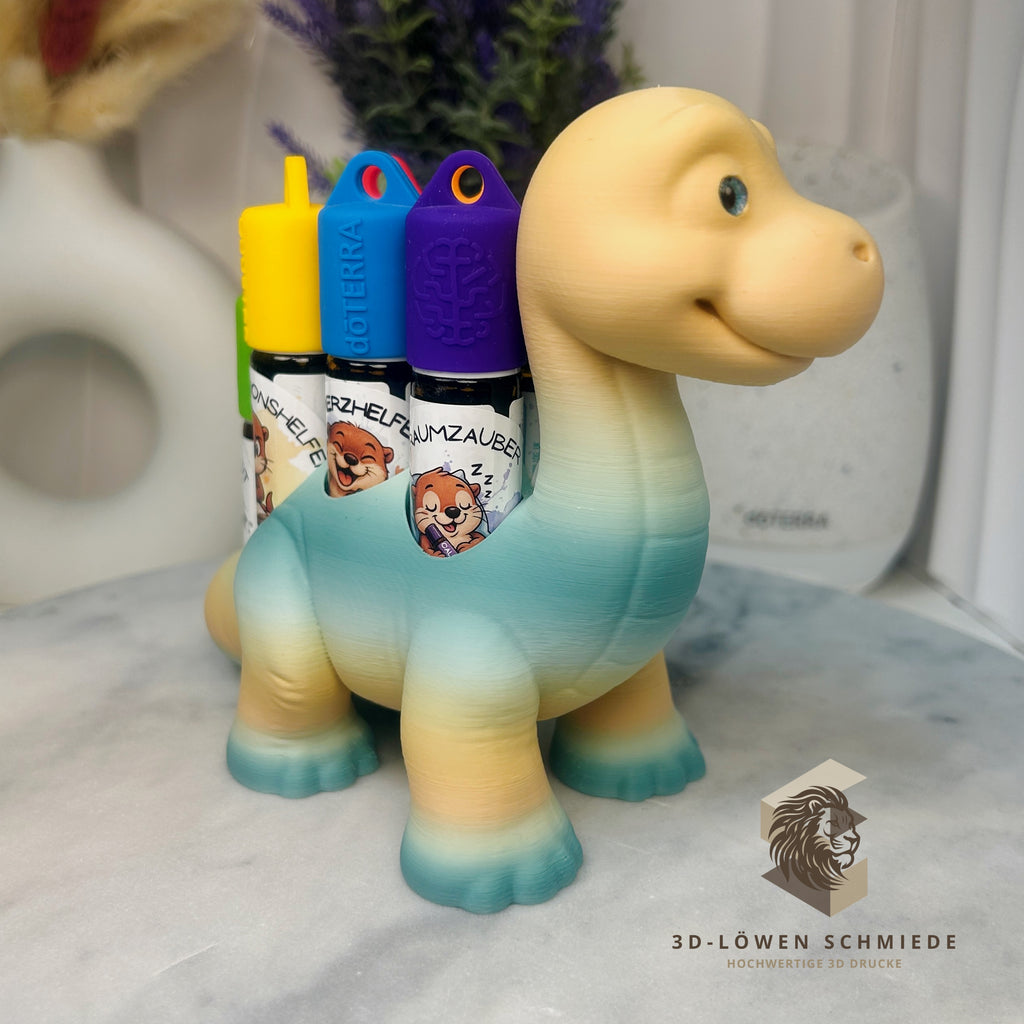 doTERRA Kids Collection Aufsteller für Ätherische Öle, Dino „Milo“ Platz für 7x 10ml Roll-Ons stilvolle Aufbewahrung, Praktisch, Einzigartig