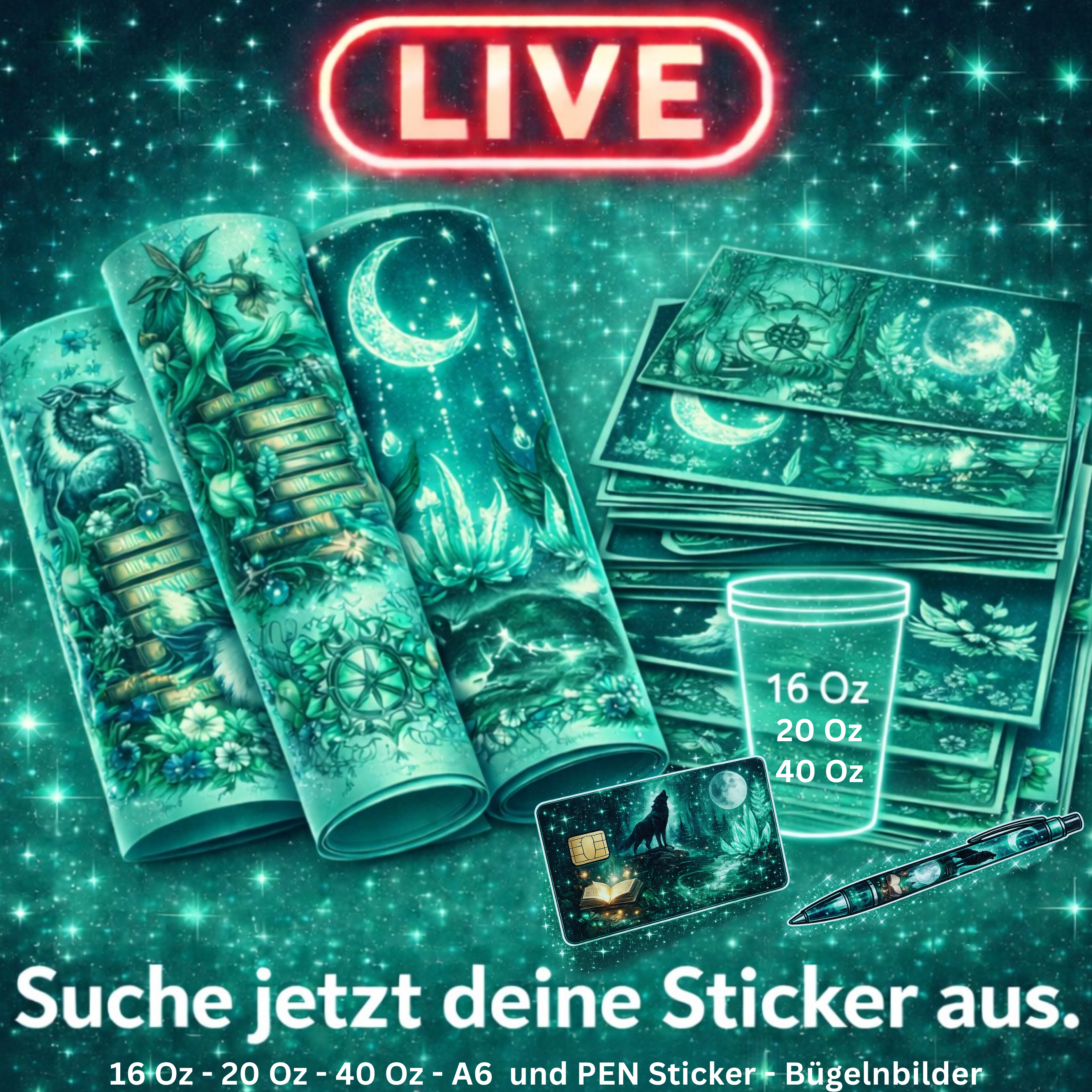 LIVE-Auswahl sichern: Sticker/Wraps 🌸 20 € Anzahlung + Versand 🌸