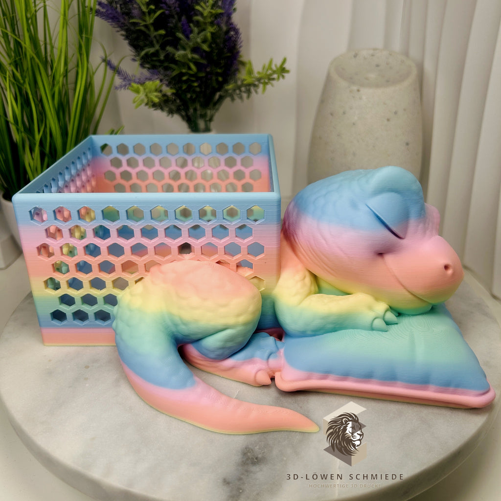 Toniebox Schlummer Rex Halter, passend für Toniebox 1 Halterung mit Ladefunktion, süsse Geschenkidee für kleine Helden