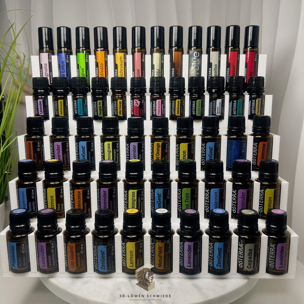 doTERRA Aufsteller XXL Aufbewahrung für Ätherische Öle | Platz für 30×15ml, 12×10ml & 12×5ml Flaschen, perfekt für Zuhause oder Event