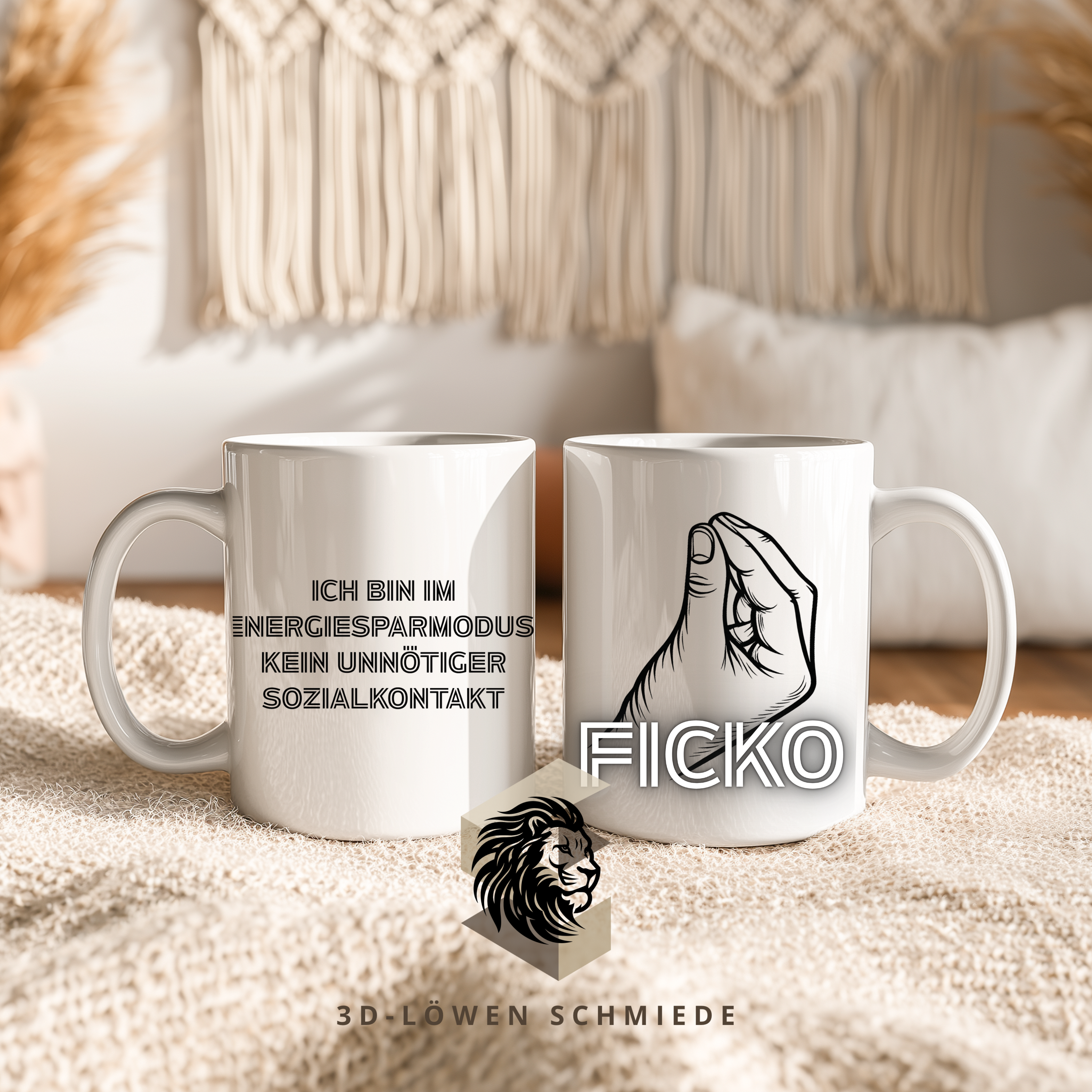 Personalisierte FICKO Tasse mit Spruch & Wunschname