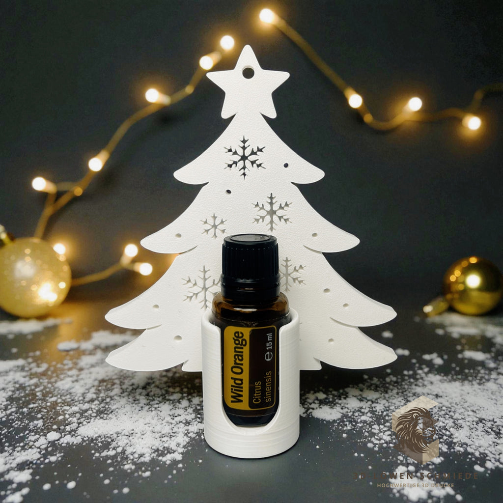 Aroma Weihnachtsbaum Aufsteller oder Anhänger für Ätherische Öle, Platz für 1x 15ml oder 1x 5ml Flasche. stilvolle, Geschenk, Berater