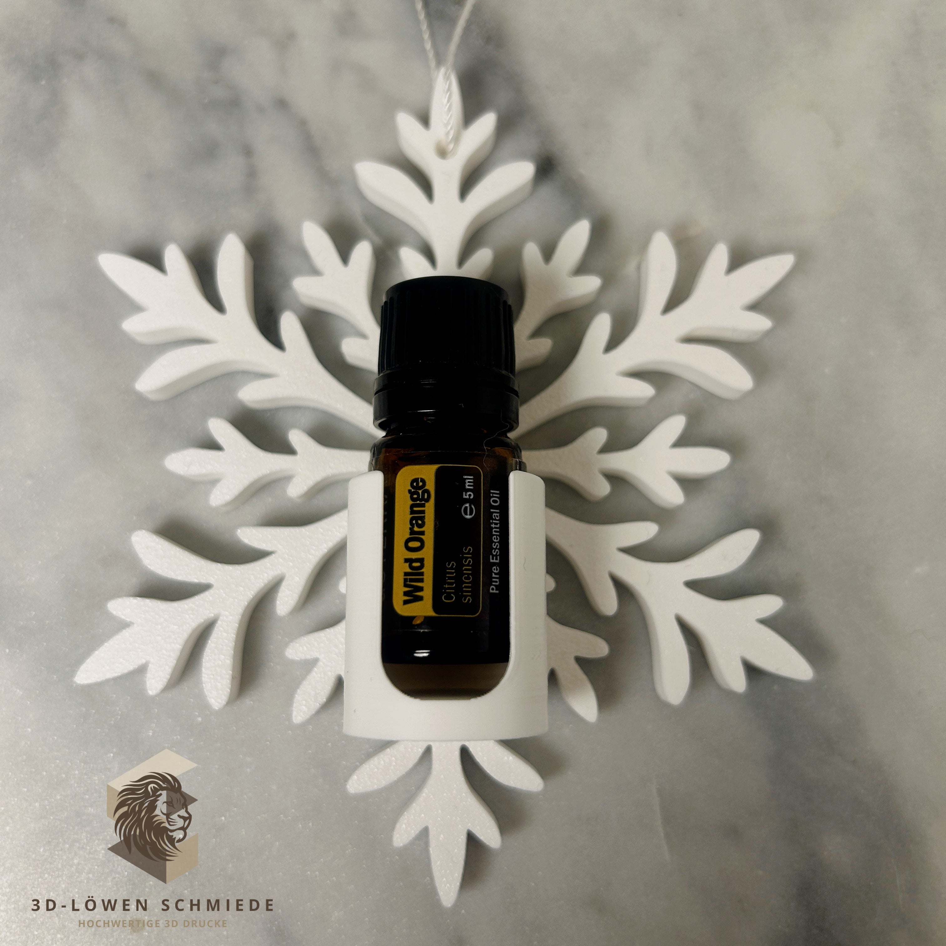 Aroma Schneeflocke Anhänger für Ätherische Öle, Platz für 1x 15ml oder 1x 5ml Flasche. stilvolle, Geschenk, Berater