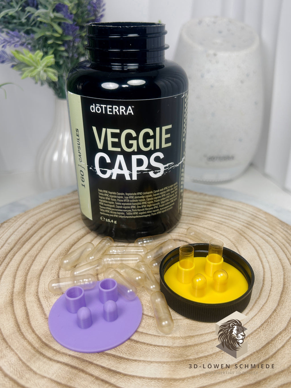 Kapsel Adapter für doTERRA Veggie Caps | Befüllhilfe für Leerkapseln | Capsule Filler | Wiederverwendbar | Kapselhalter | Farbwahl