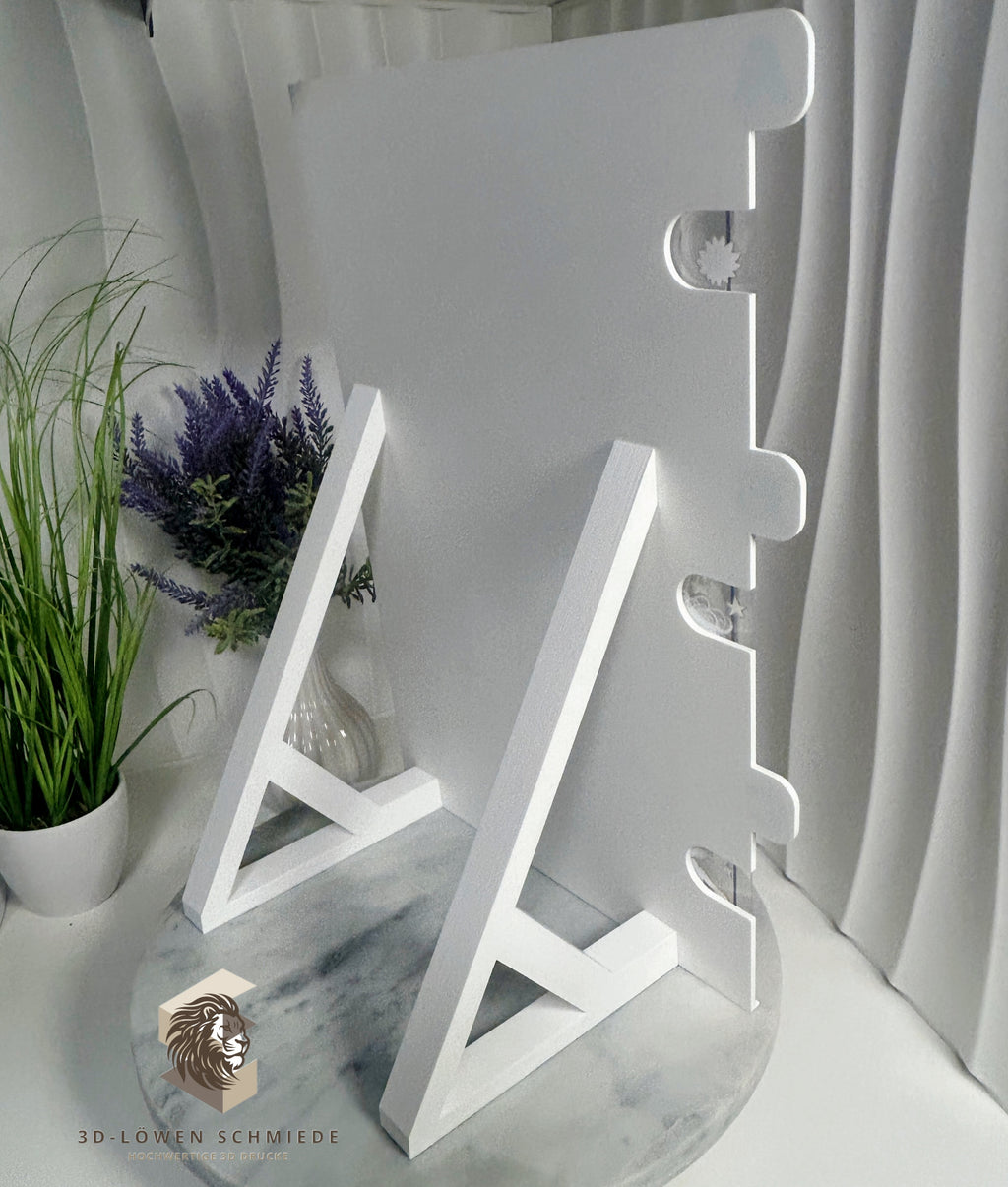 Sticker Display | Auftsteller für Live Präsentationen, Platz für 3 Fächer, bezeichnet mit A, B, C