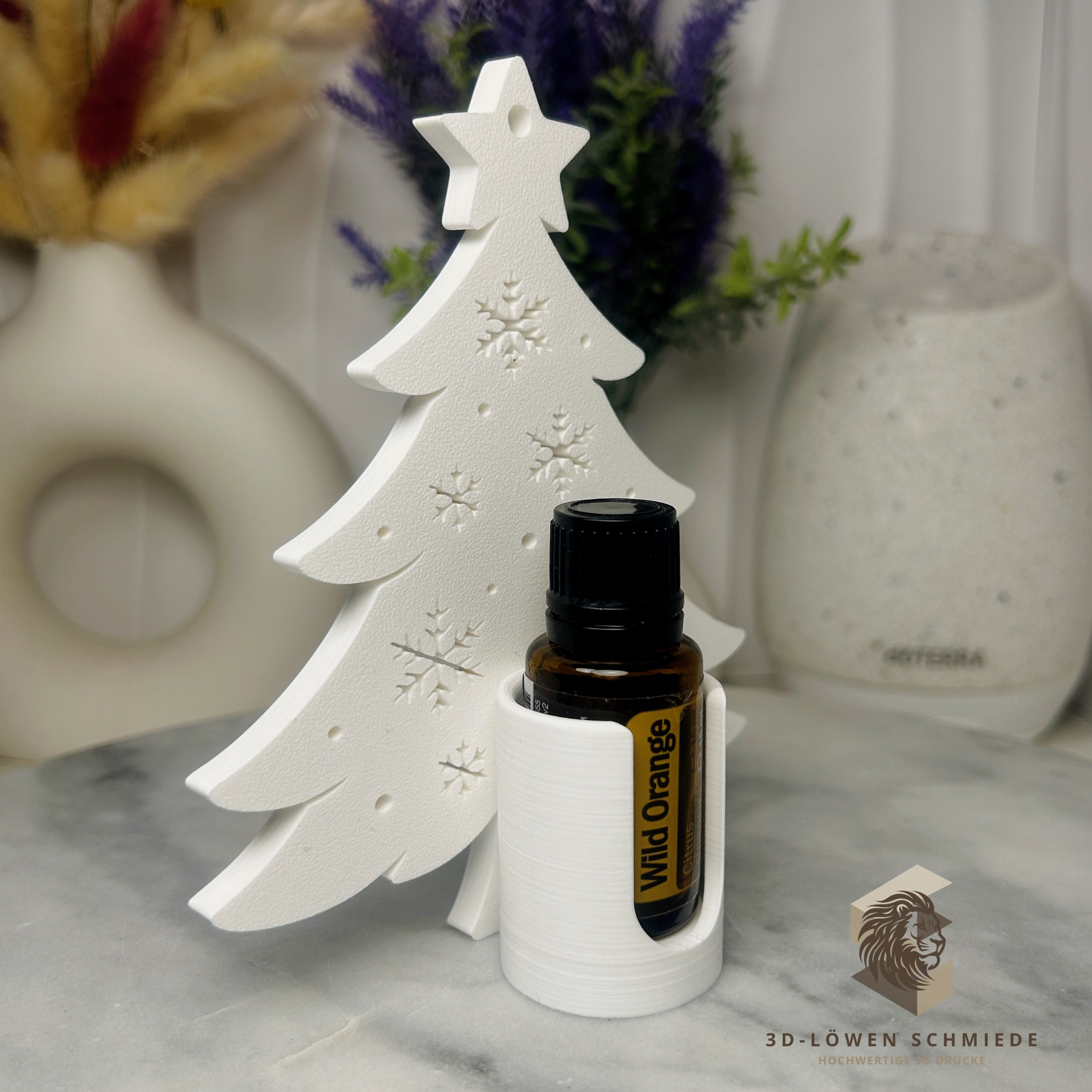 Aroma Schneeflocke Anhänger für Ätherische Öle, Platz für 1x 15ml oder 1x 5ml Flasche. stilvolle, Geschenk, Berater