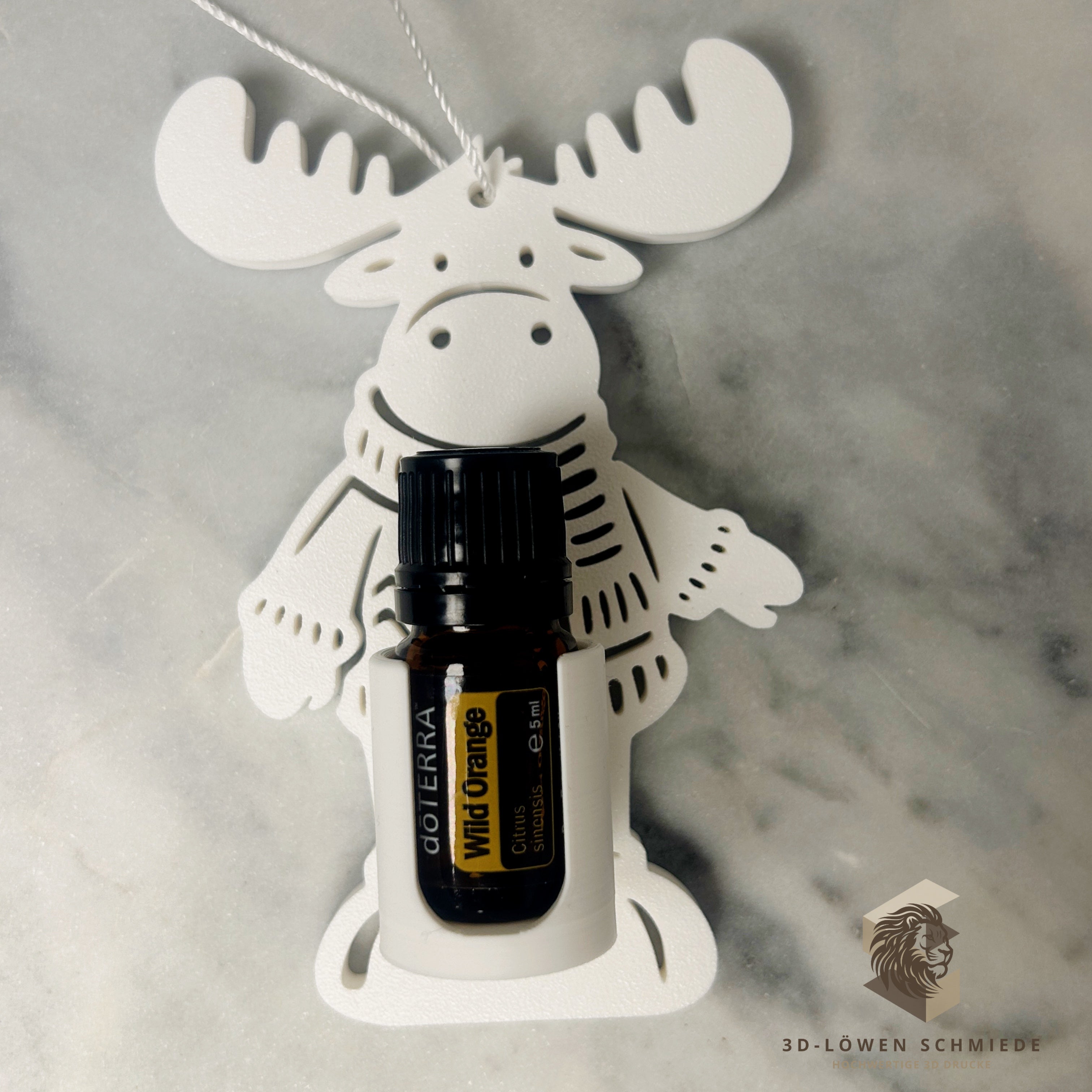 Aroma Rentier Anhänger für Ätherische Öle, Platz für 1x 15ml oder 1x 5ml Flasche. stilvolle, Geschenk, Berater