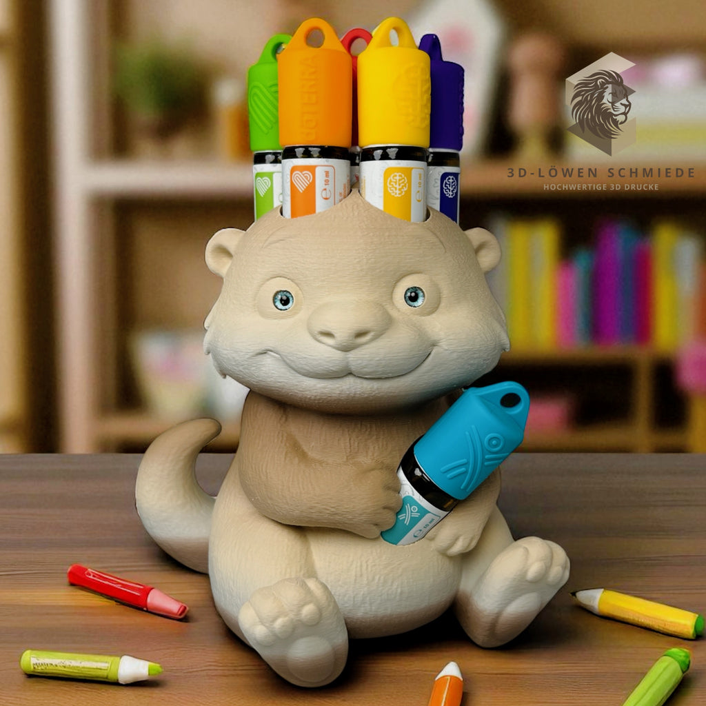 doTERRA Aufsteller KidsCollection „Otti der Otter“ für Ätherische Öle Platz für 7x 10ml Roll On, Geschenkidee, Aufbewahrung, Organizer