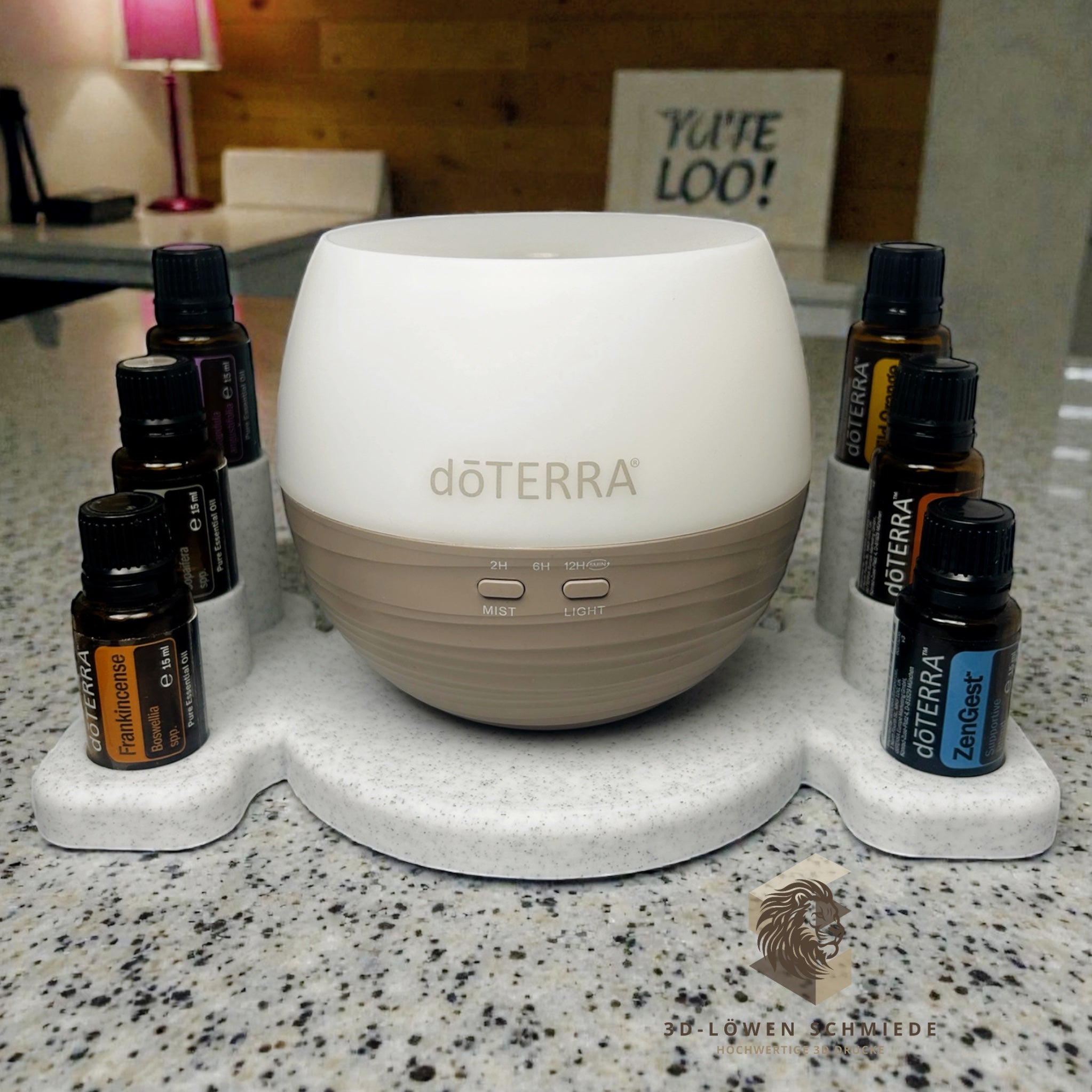 doTERRA Aroma Diffuser Untersetzer und Aufbewahrungsmöglichkeit mit Platz für 6x 15ml Ätherische Öle, Geschenkidee, praktisch und stilvoll