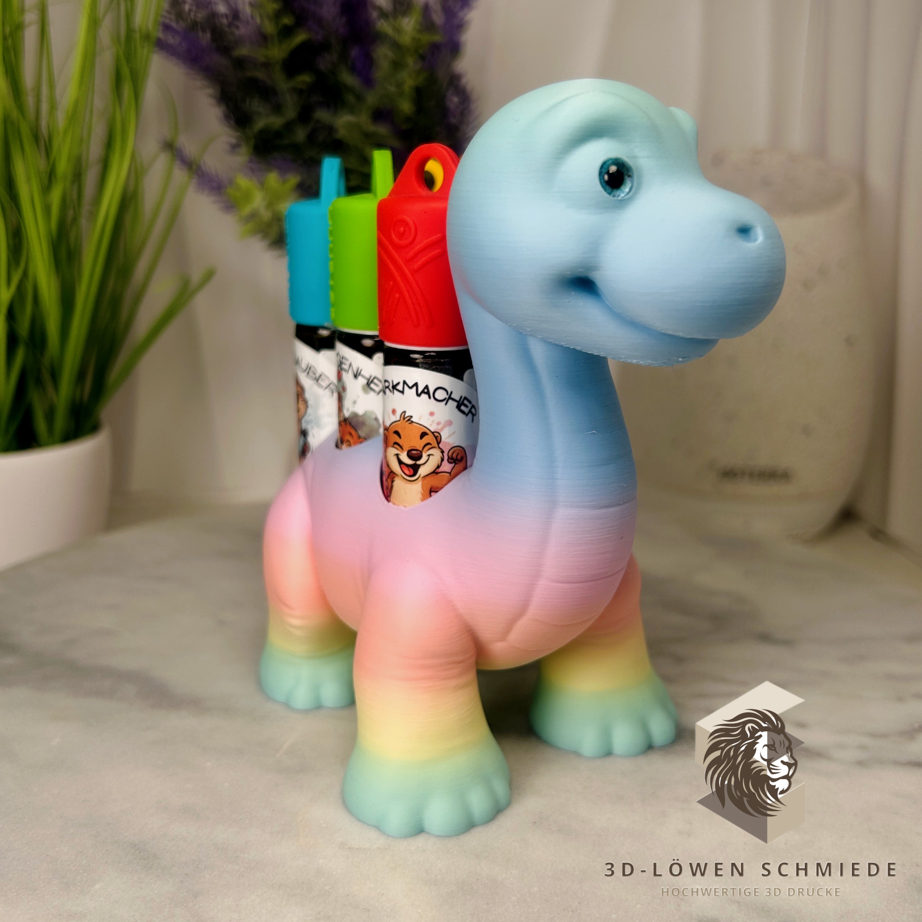 doTERRA Kids Collection Aufsteller für Ätherische Öle, Dino „Milo“ Platz für 7x 10ml Roll-Ons stilvolle Aufbewahrung, Praktisch, Einzigartig