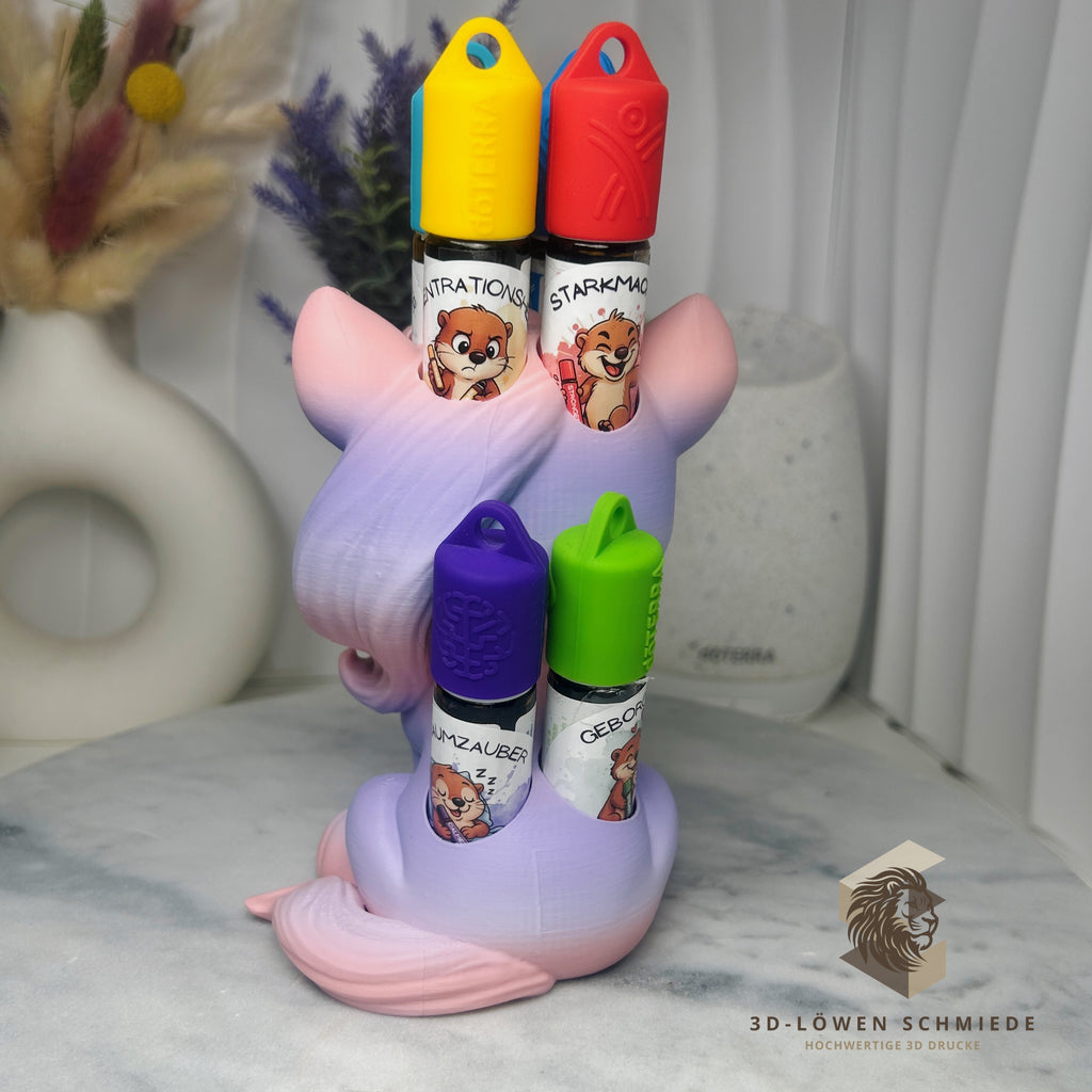 doTERRA Kids Collection Aufsteller für Ätherische Öle, Pferd „Elska“ Platz für 7x 10ml Roll Ons stilvolle Aufbewahrung, Einzigartig