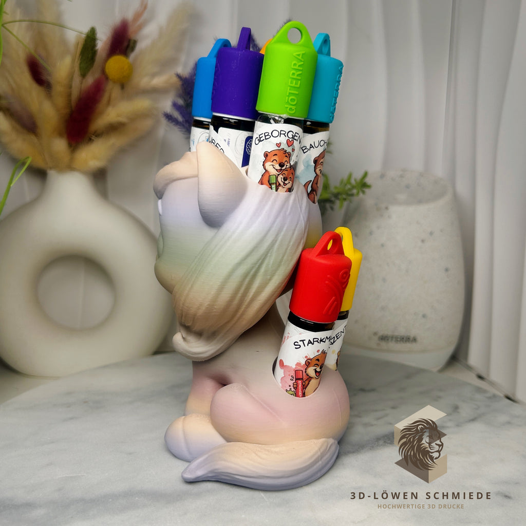 doTERRA Kids Collection Aufsteller für Ätherische Öle, Pferd „Elska“ Platz für 7x 10ml Roll Ons stilvolle Aufbewahrung, Einzigartig